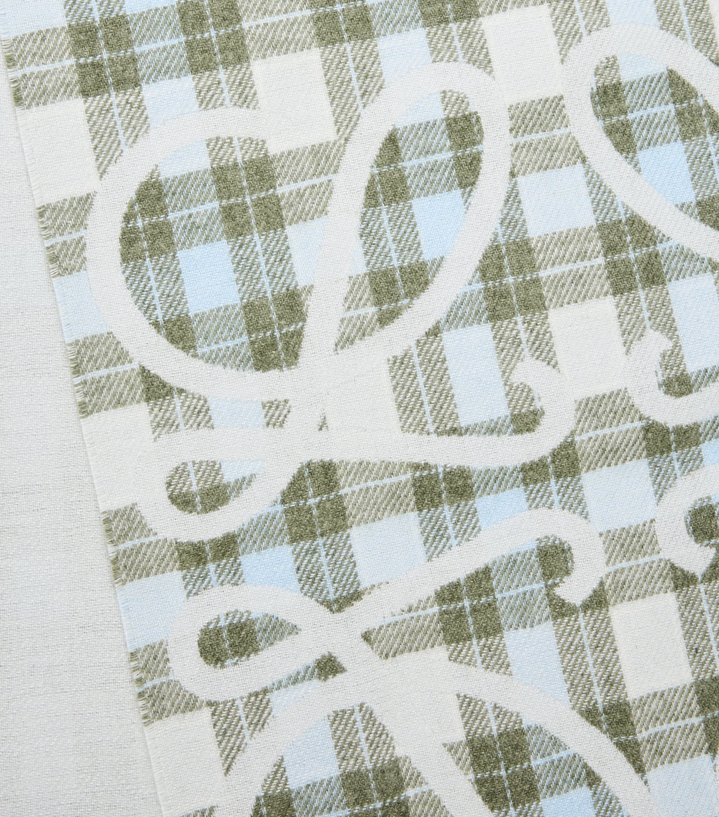 Silk-Cashmere Anagram Check Scarf MULTICOLOR Image 5