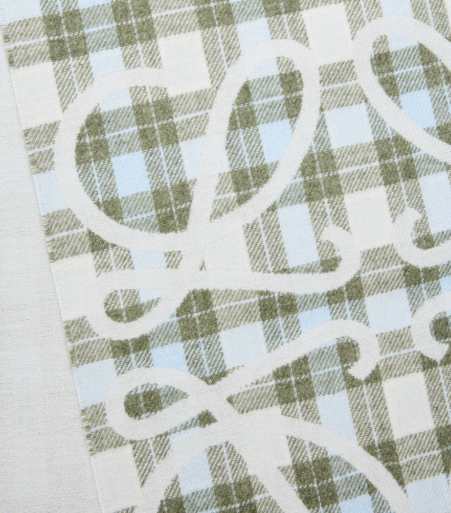 Silk-Cashmere Anagram Check Scarf MULTICOLOR Image 5