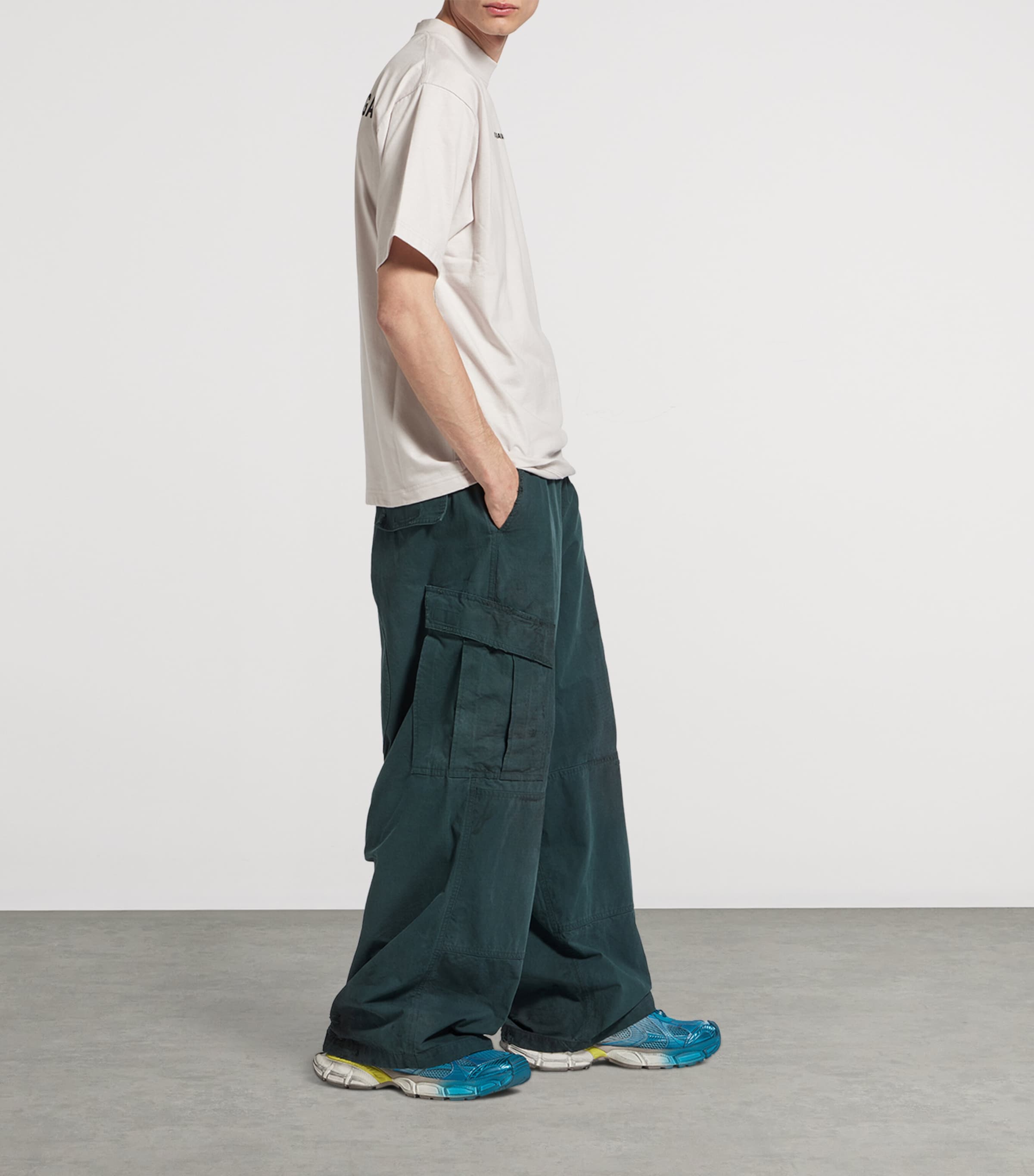 Cotton Oversized Cargo Trousers 3054 Image 6