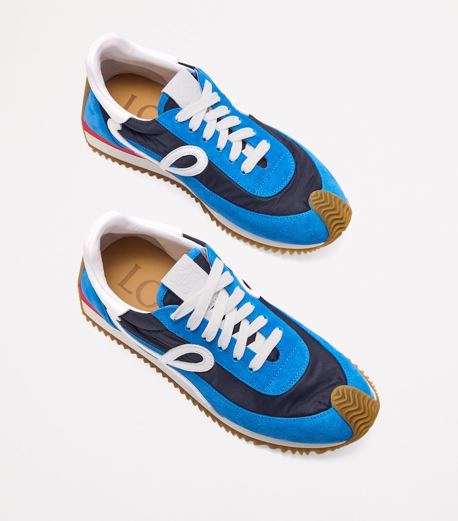 Calfskin Flow Runner Sneakers NAVY/WHITE/RED Image 3