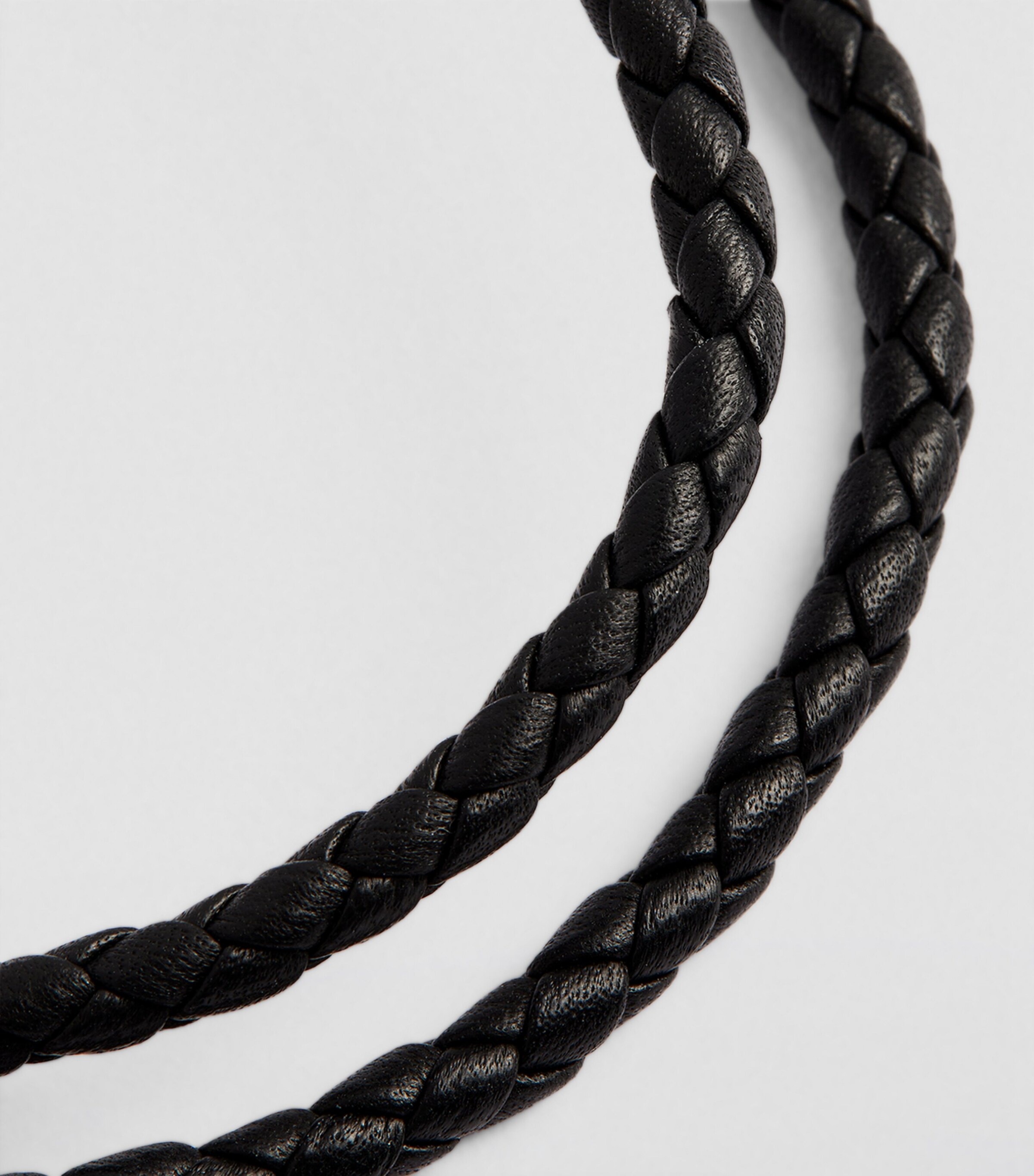 Tateossian Gold-Plated Leather Macramé Bracelet Gold/ Black Image 6