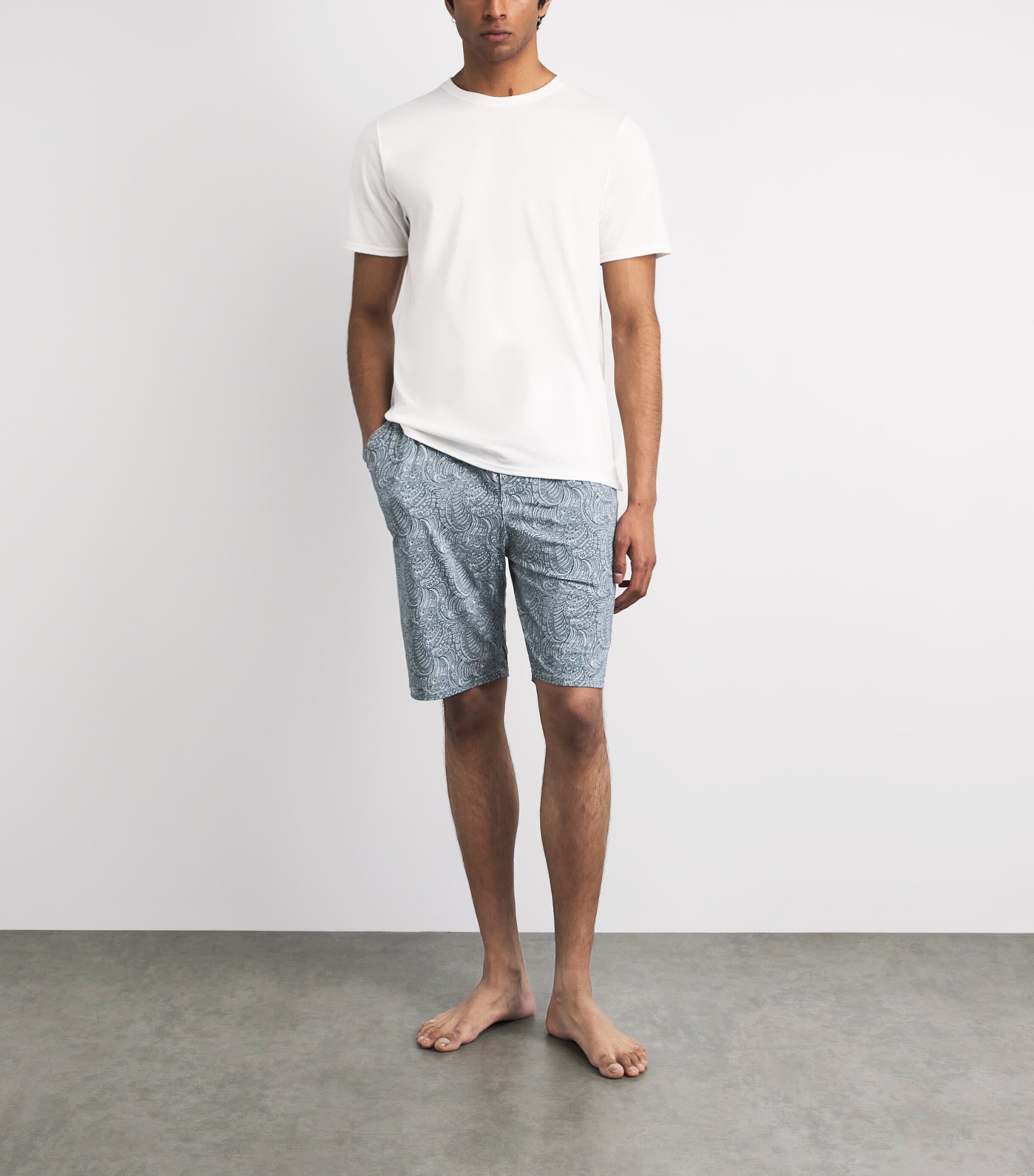 Homebody Mens Organic Cotton Pyjama Top Wht White Image 2