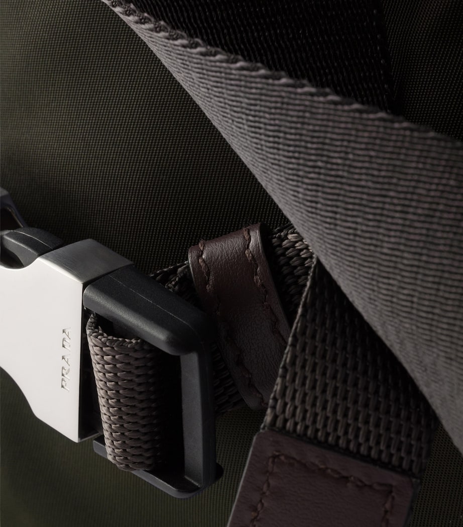 Re-Nylon and Leather Shoulder Bag F0334 Image 7