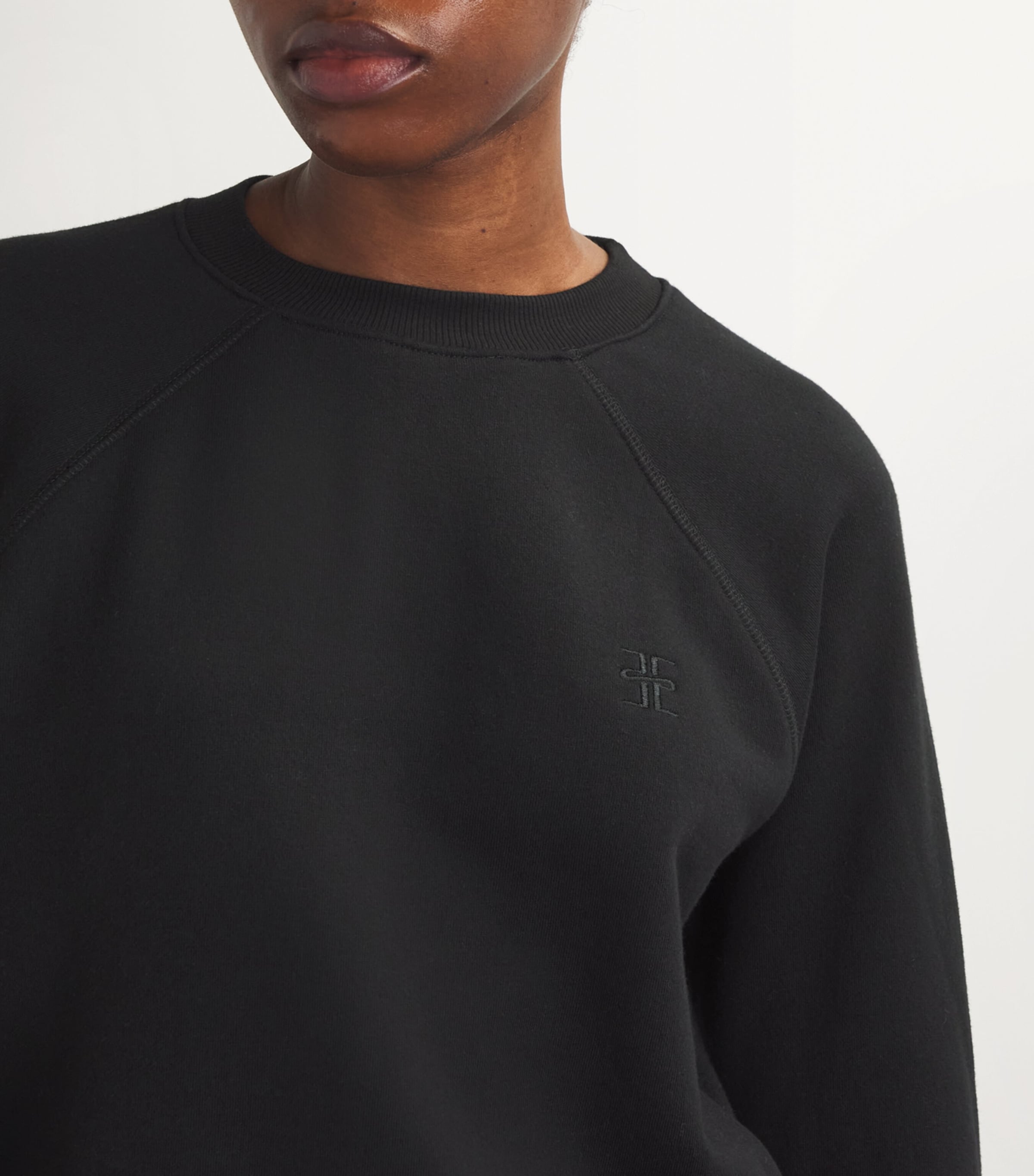 Terry Cotton-Modal Sweatshirt BLACK Image 6