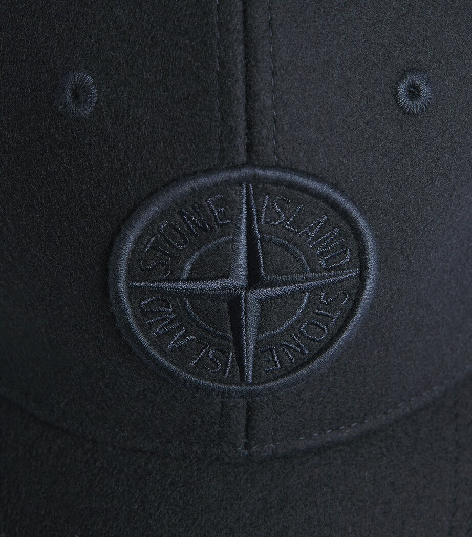 Stone Island Virgin Wool-Blend Compass Baseball Cap Image 5