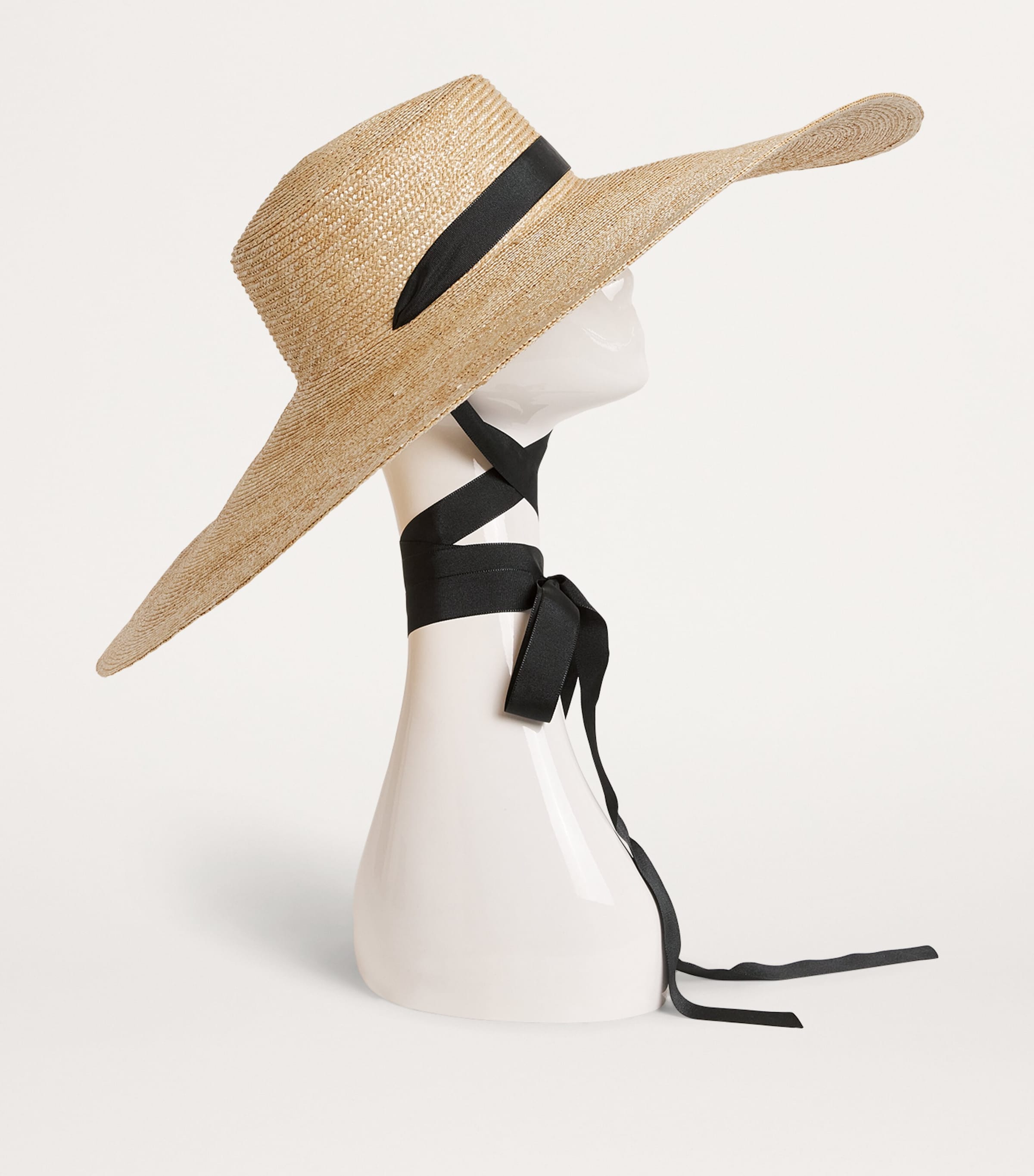 Wide Boater Hat BEIGE Image 2