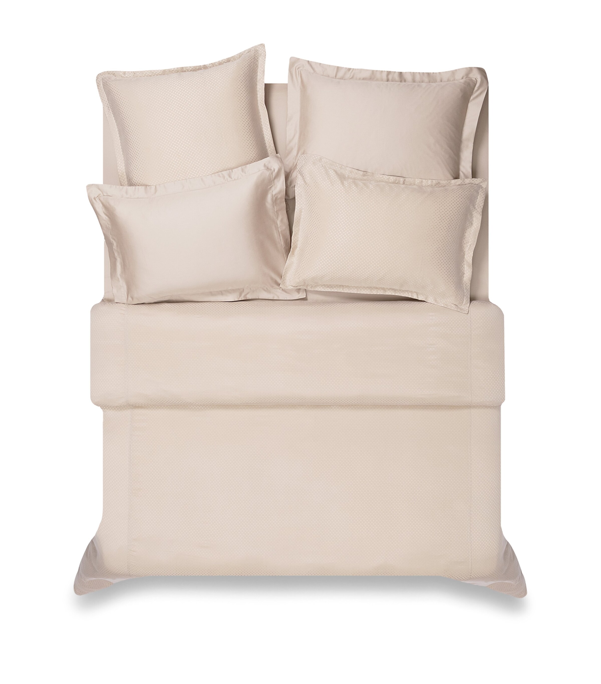 Hamam Organic Cotton Sateen Core Oxford Pillowcase (50cm x 70cm) Bone Image 2