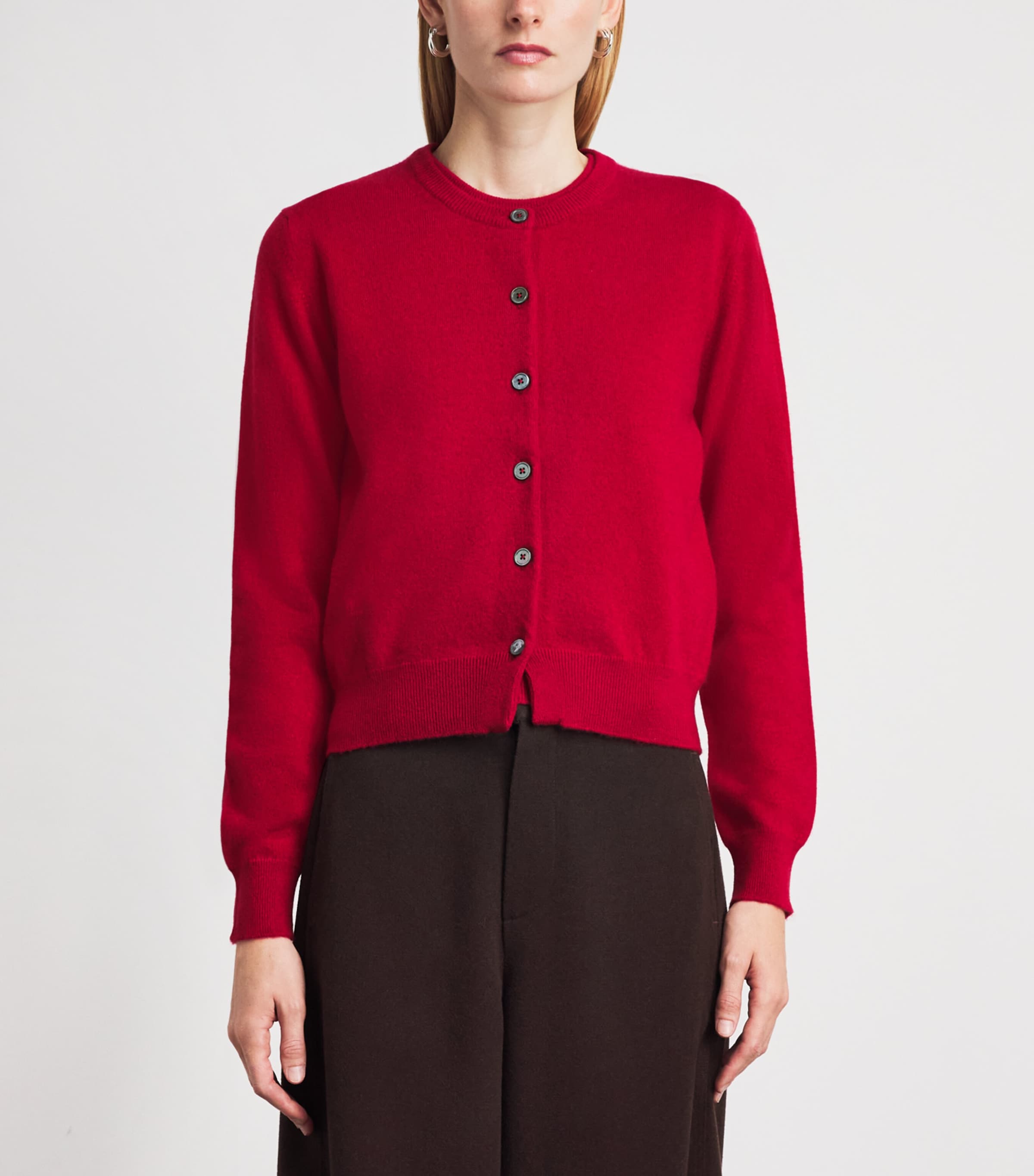 Johnstons Of Elgin Womens Cashmere Iris Cardigan Claret Image 4