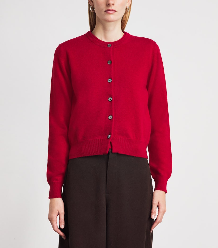 Johnstons Of Elgin Womens Cashmere Iris Cardigan Claret Image 4