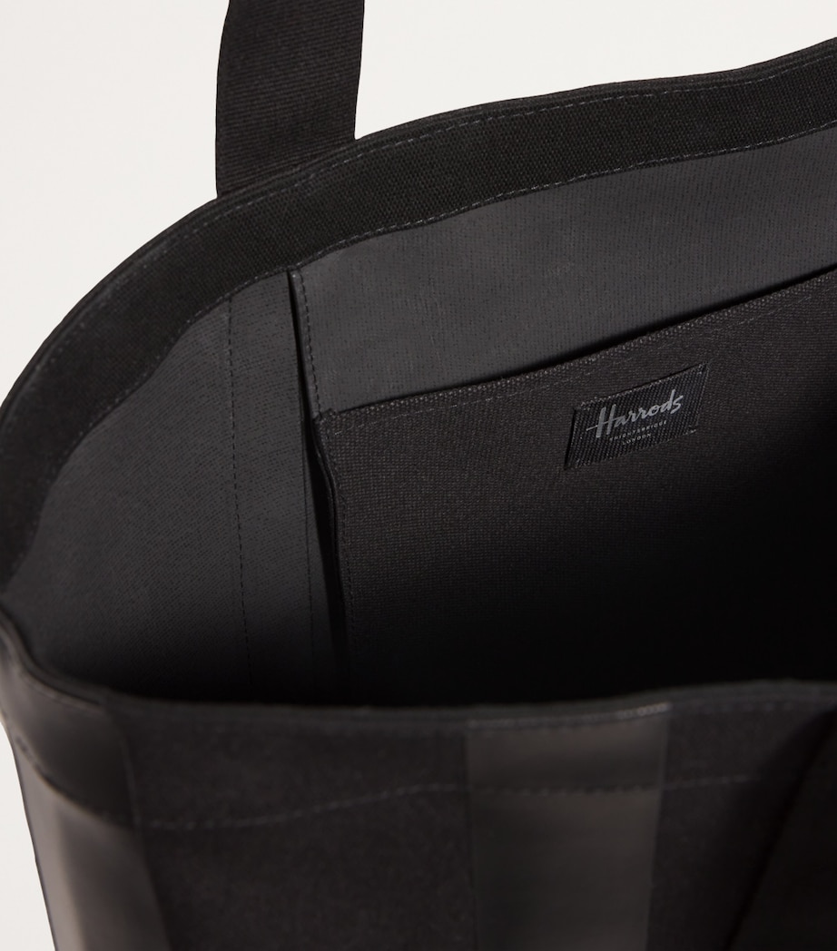 Large Cotton Logo Tote Bag BLACK Image 6