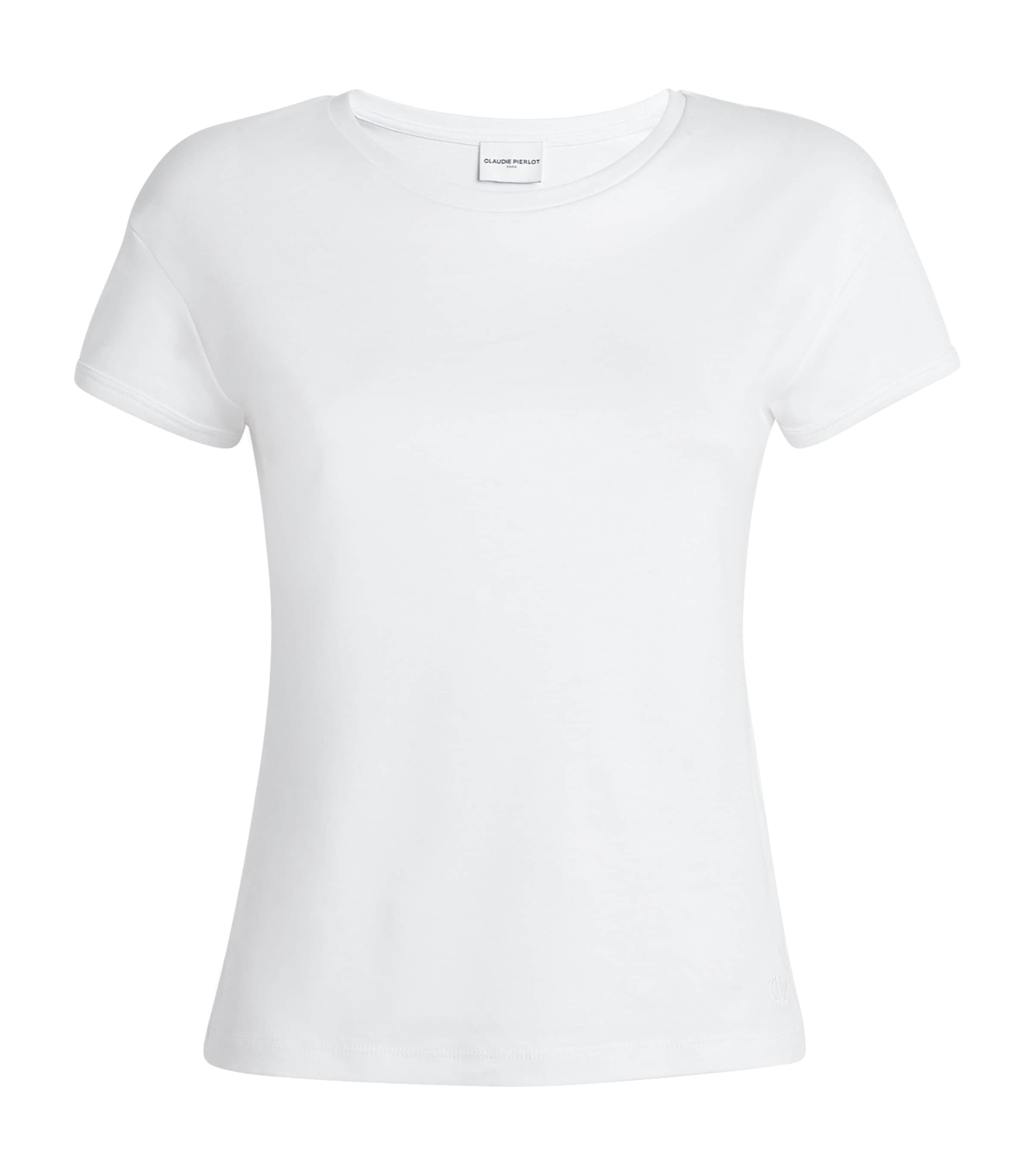 Claudie Pierlot Cotton T-shirt In Neutral