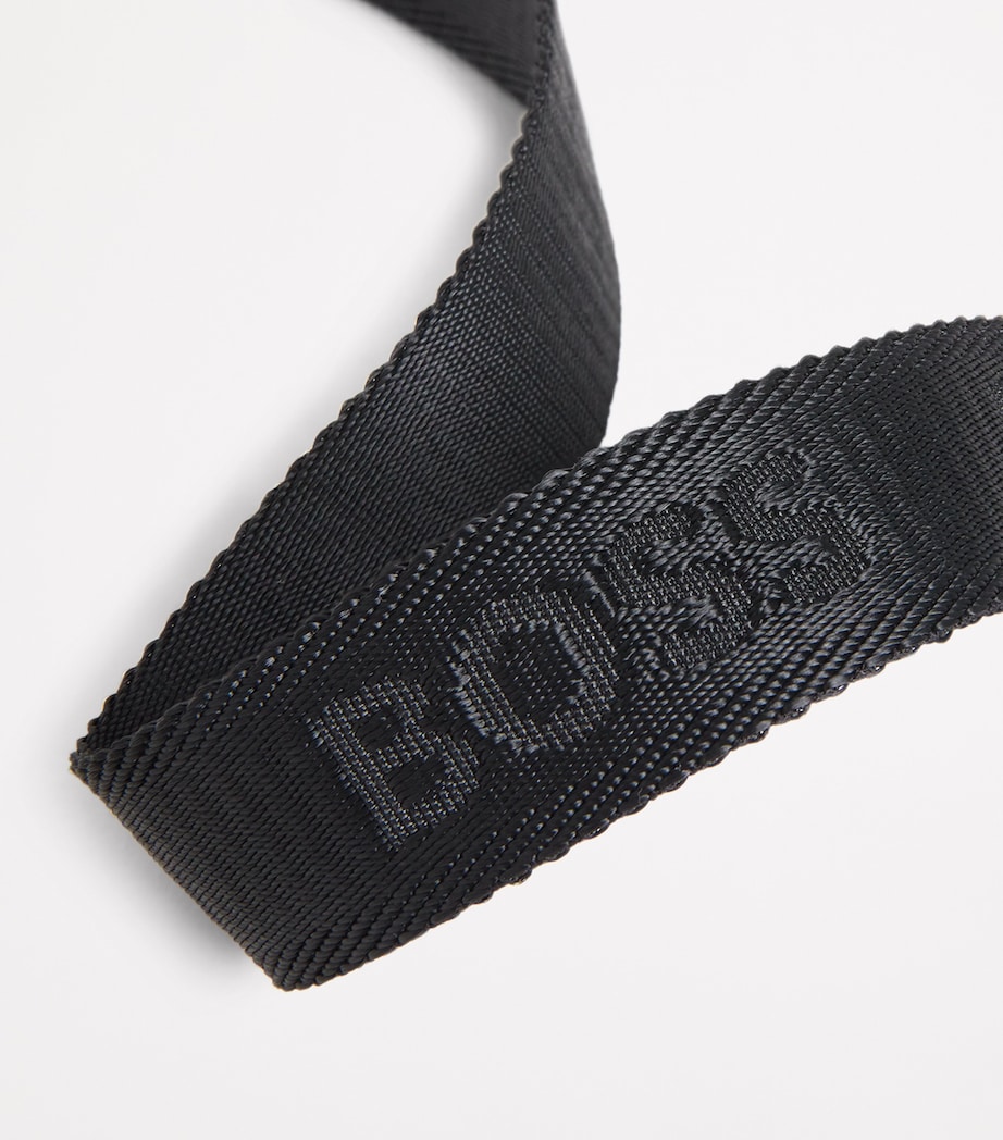 BOSS Kidswear Leather Logo Belt Black Image 3