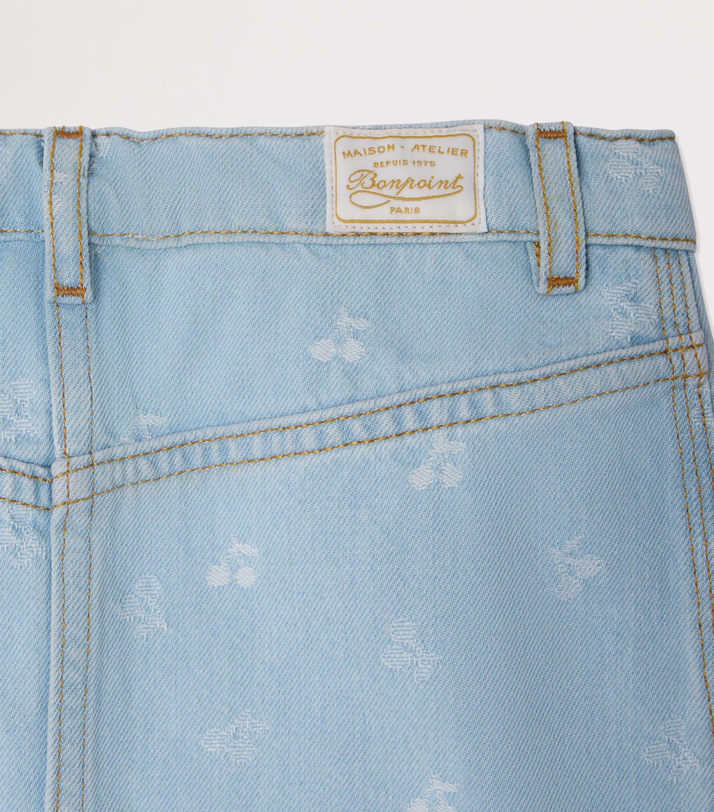 Bonpoint Printed Tison Denim Skirt (10-14 Years) Imp Ciel Image 4
