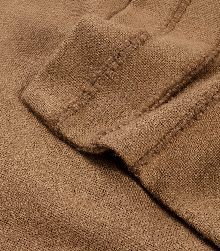 Wool Alpaca Ribbed Cushion Case (50cm x 50cm) ALMOND Image 3