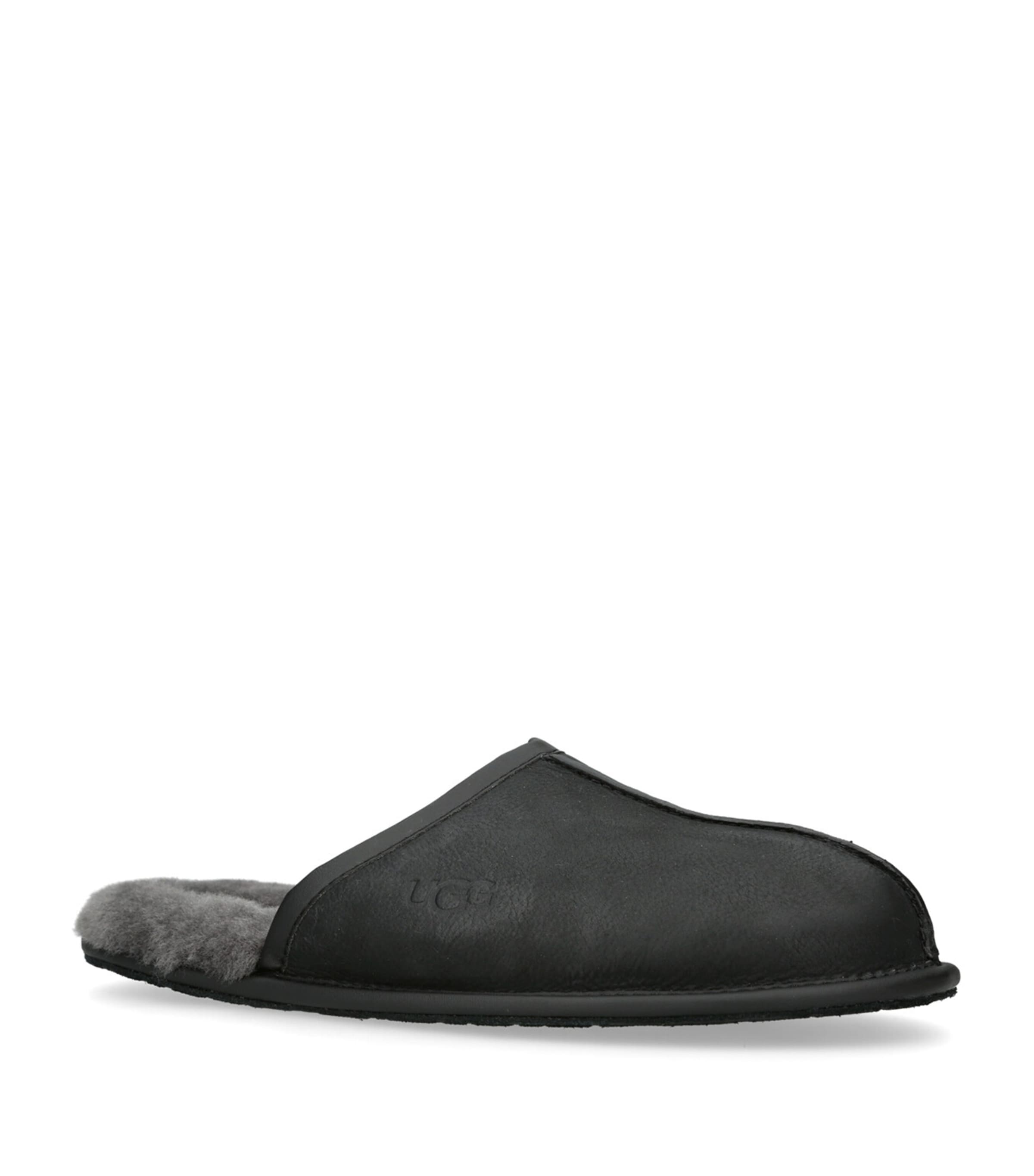 Ugg Suede Scuff Slippers In Black