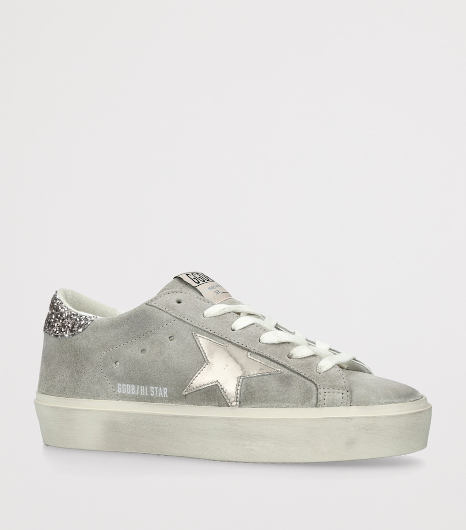 Golden Goose Suede Hi Star Sneakers Silver Com Image 3
