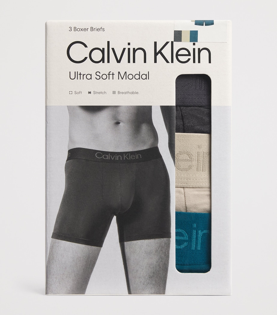 Ultra Soft Modal Boxer Briefs (Pack of 3) CHARCOAL HEATHER Image 4