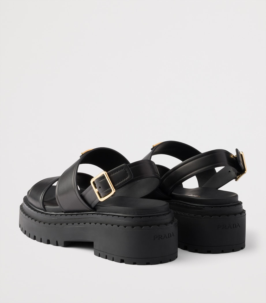 Leather Platform Sandals 55 F0002 Image 4