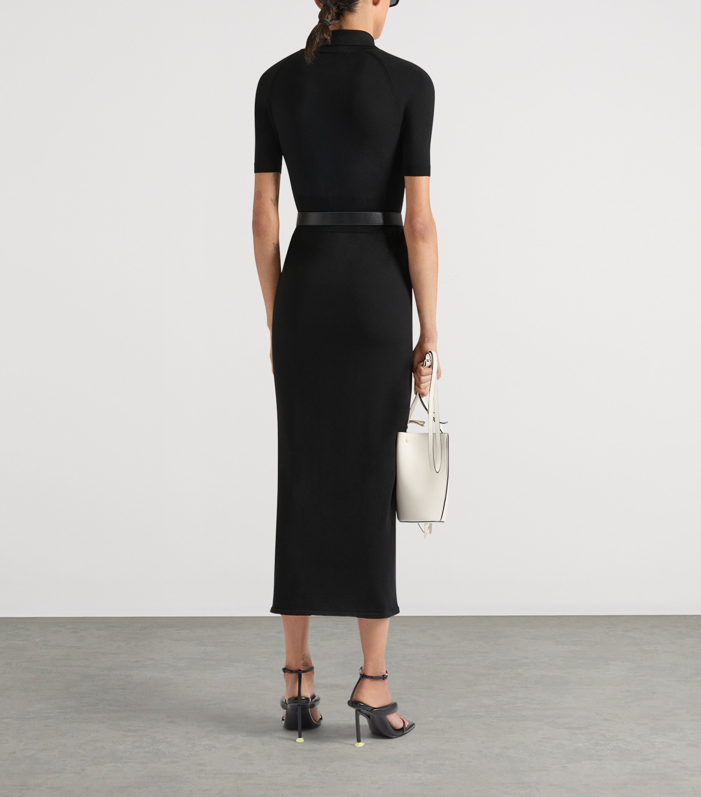 Givenchy Womens Wool-Blend Polo Dress Black Image 3