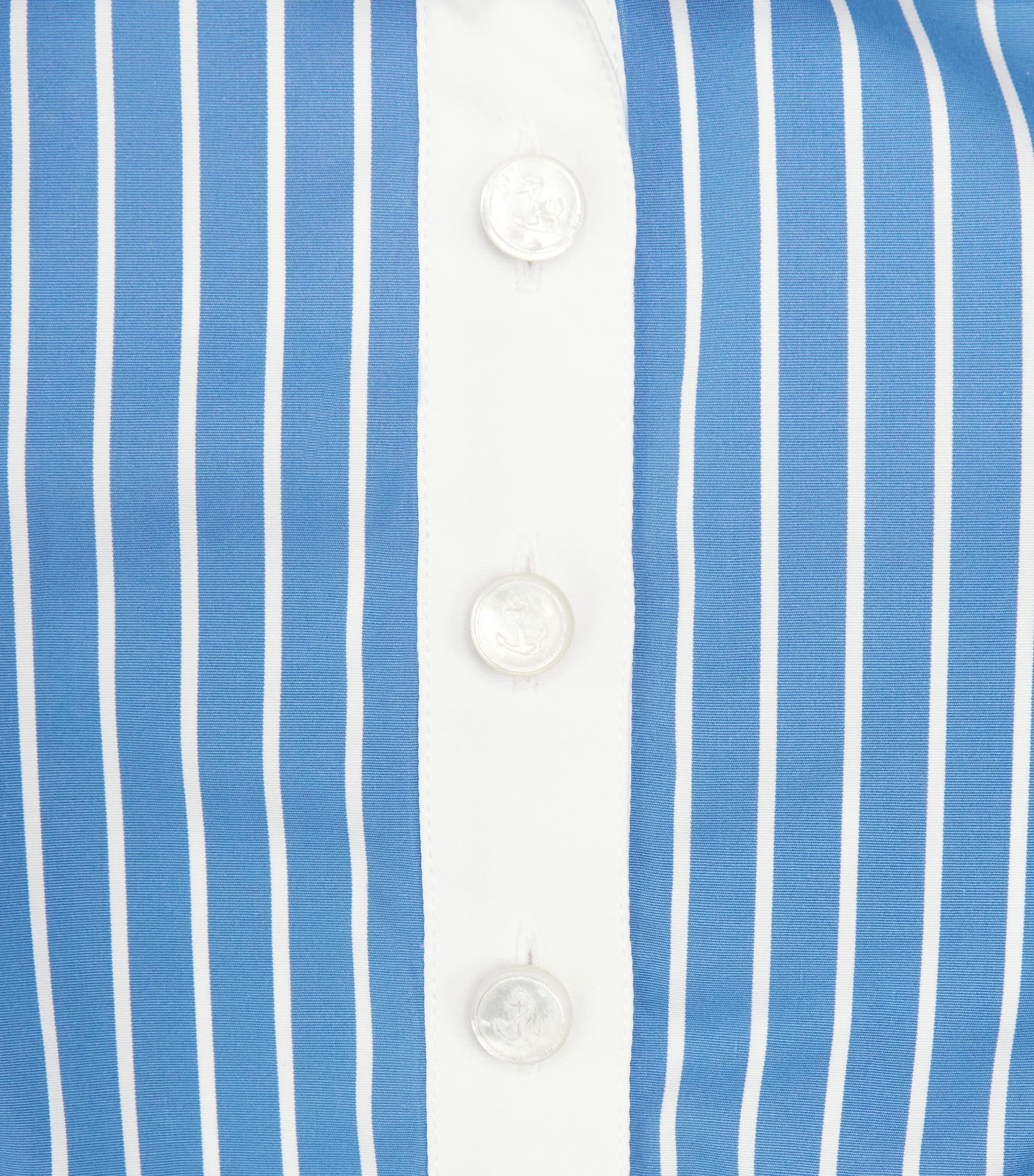 Cotton Stripe Halter Top MEDIUM BLUE Image 2