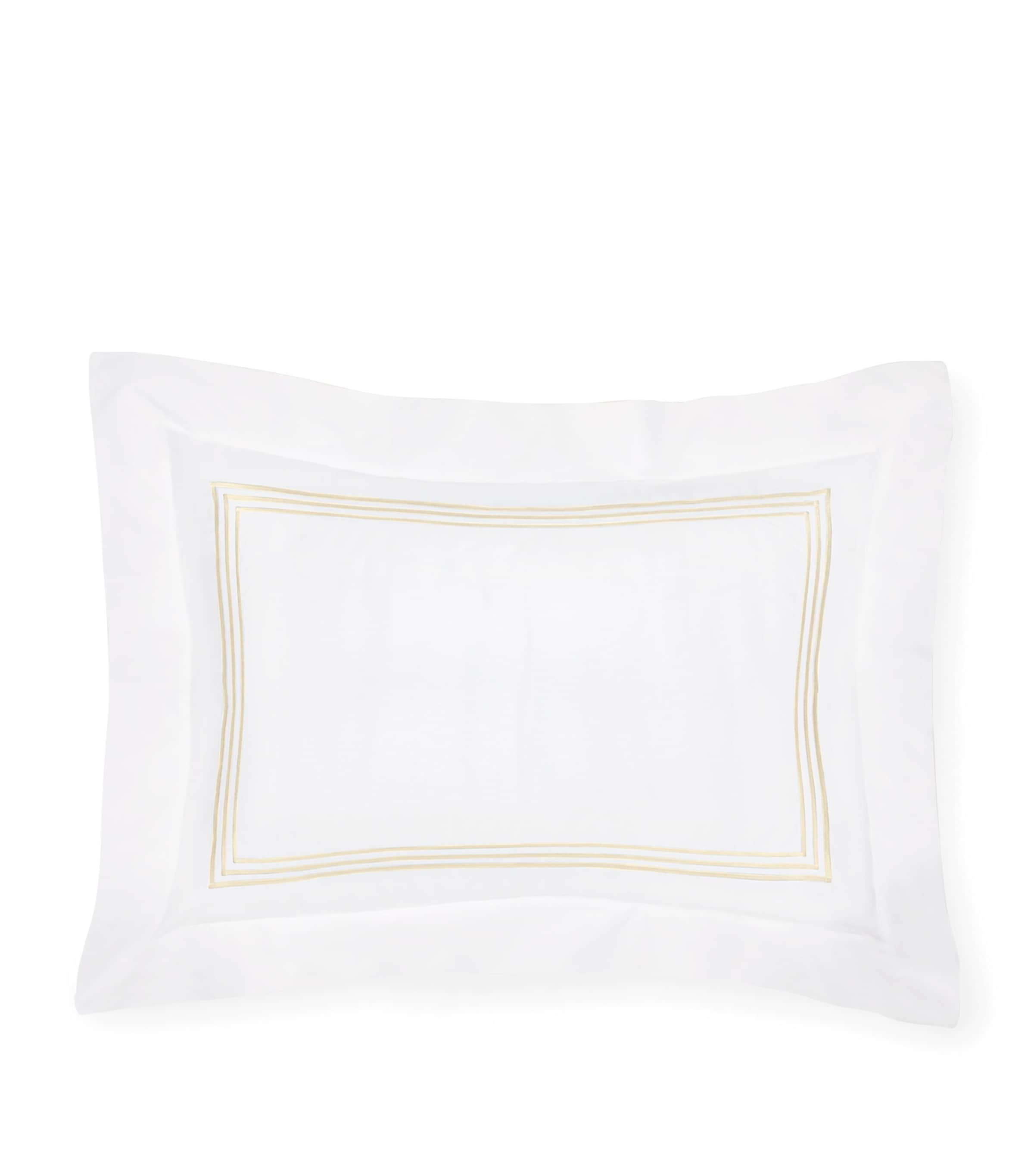Pratesi Cotton Tre Righ King Pillowcase In White