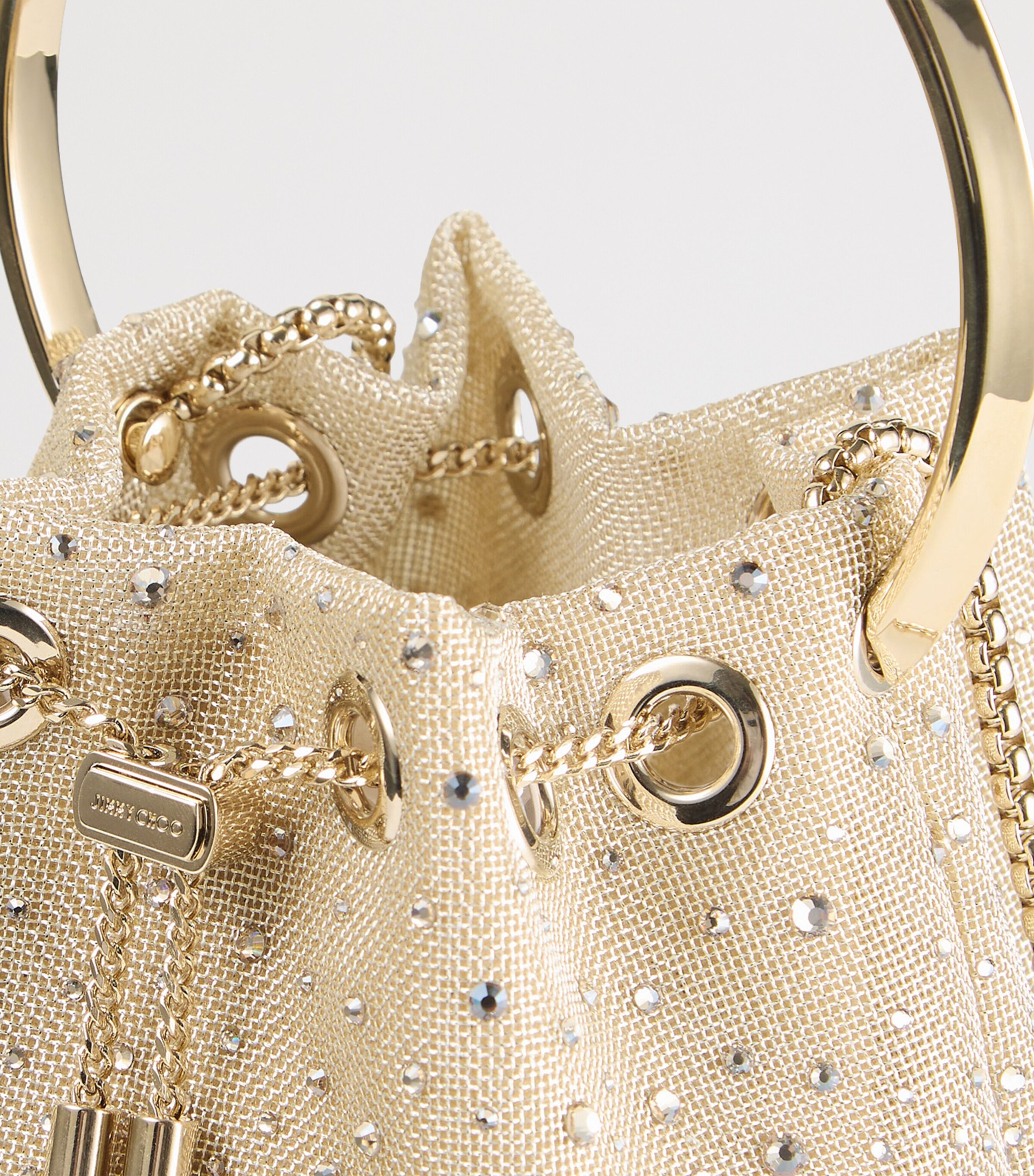 Metallic Mesh Bon Bon Top-Handle Bag HONEY MIX/LIGHT GOLD Image 2