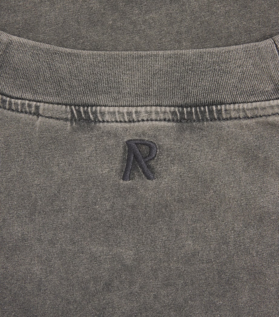 Cotton Initial Oversized T-Shirt VINTAGE GREY Image 5