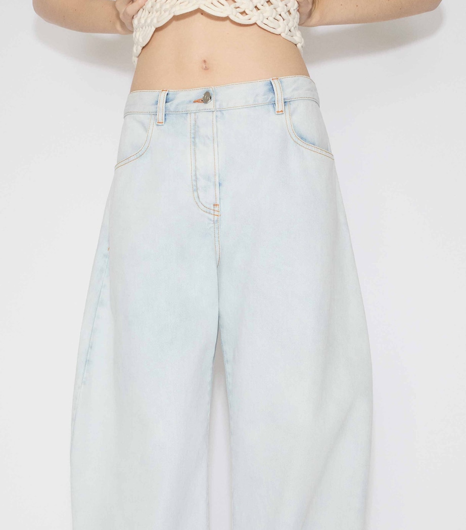 Round Wide-Leg Jeans BLEU GIVRE Image 6