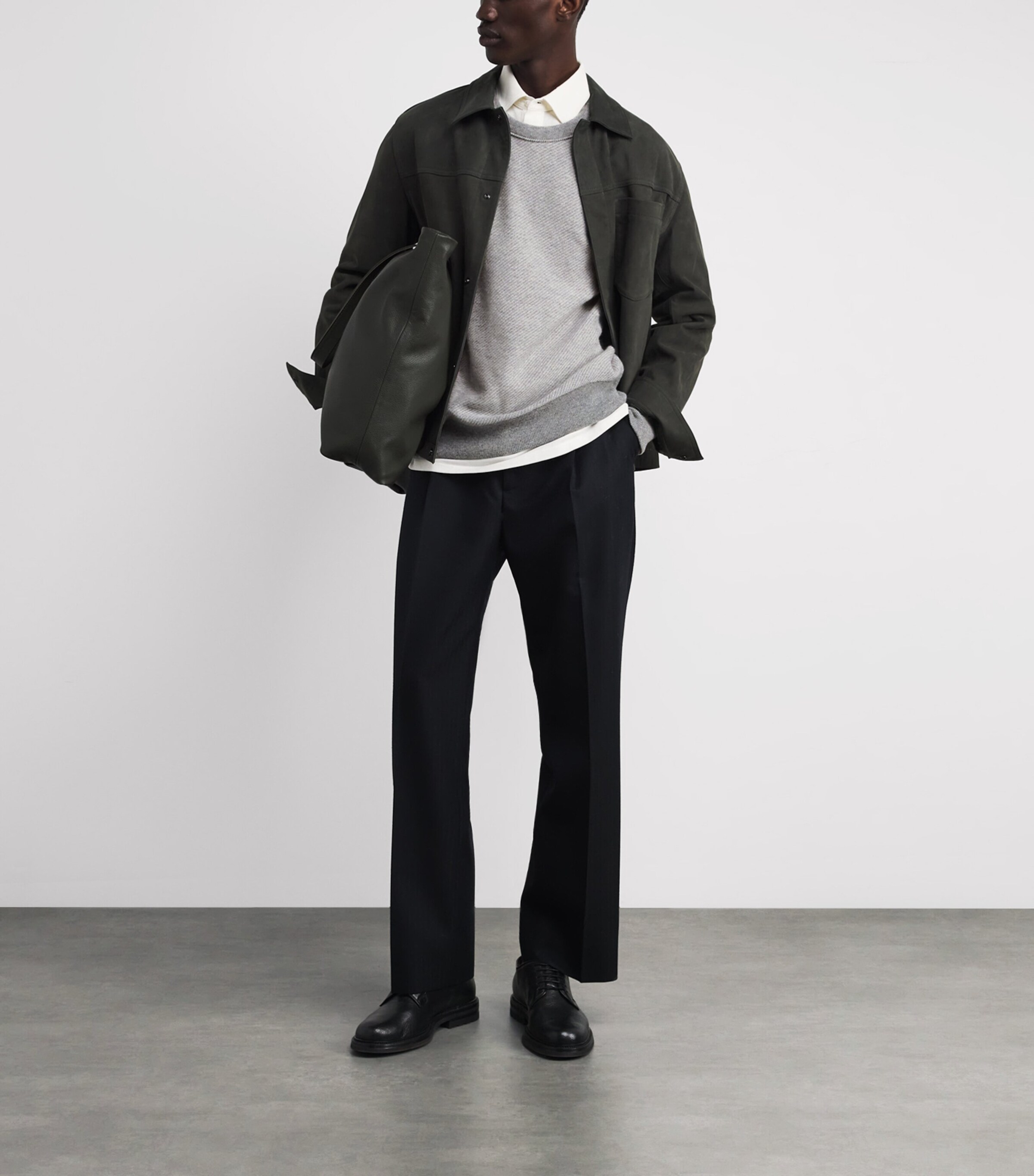 Cashmere Tweel Lidell Sweater Q25942 STORM GREY Image 2