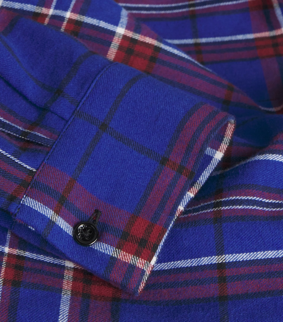 Cotton Embellished Check Shirt NAVY Image 5