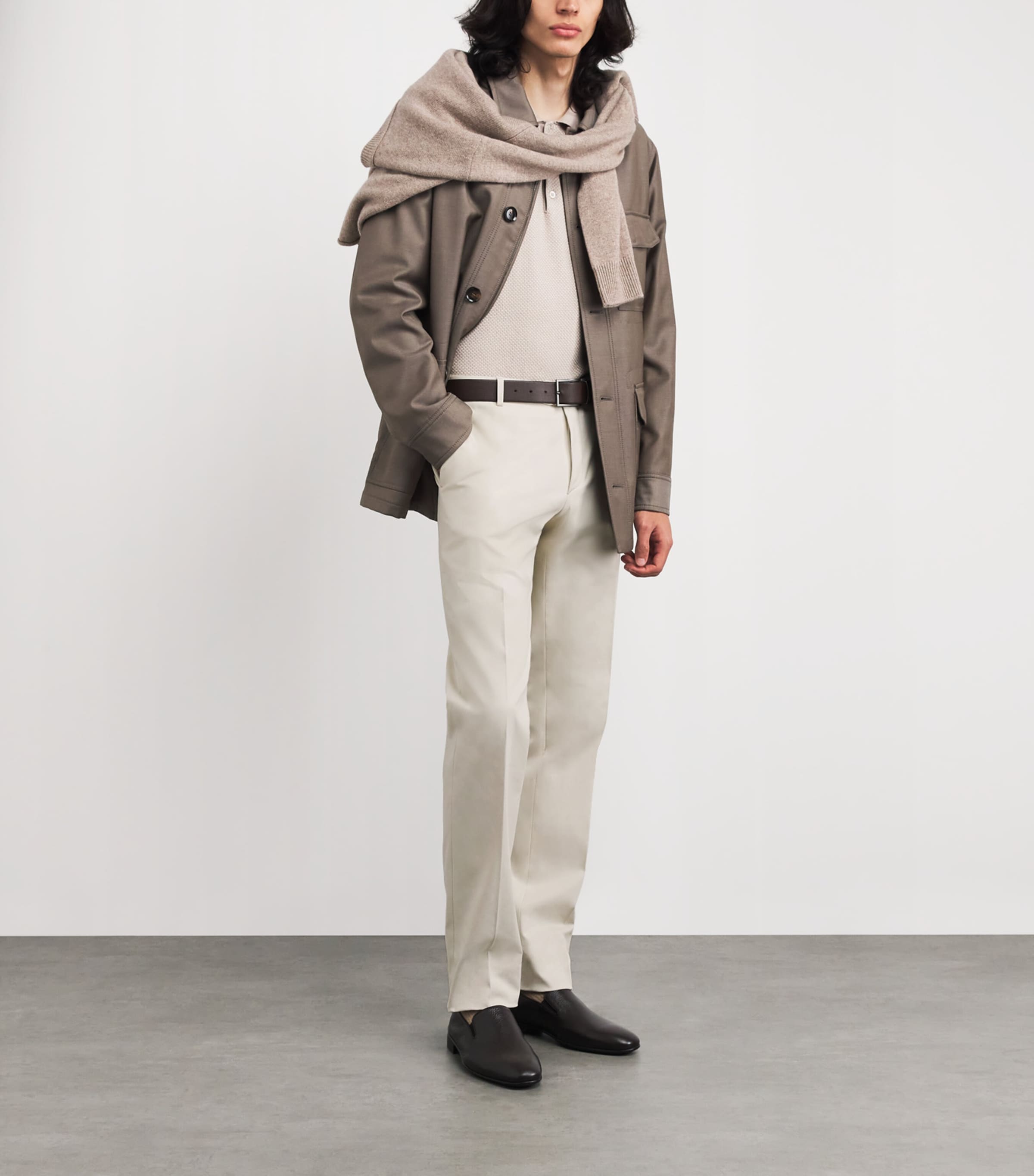 Brioni Mens Wool Tailored Trousers Image 2