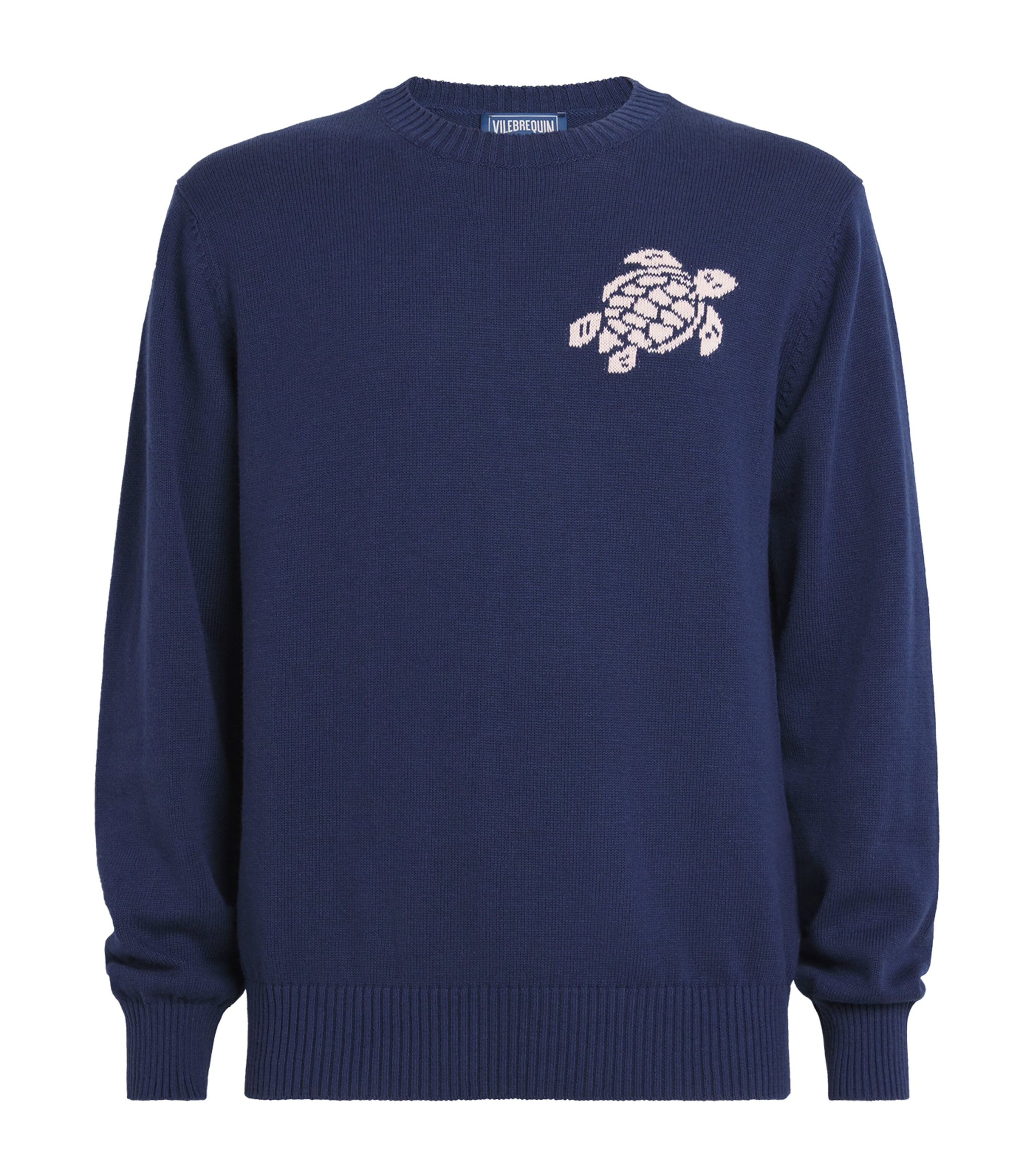 Vilebrequin Mens Cotton-Cashmere Turtle Rayol Sweater Encre Image 1