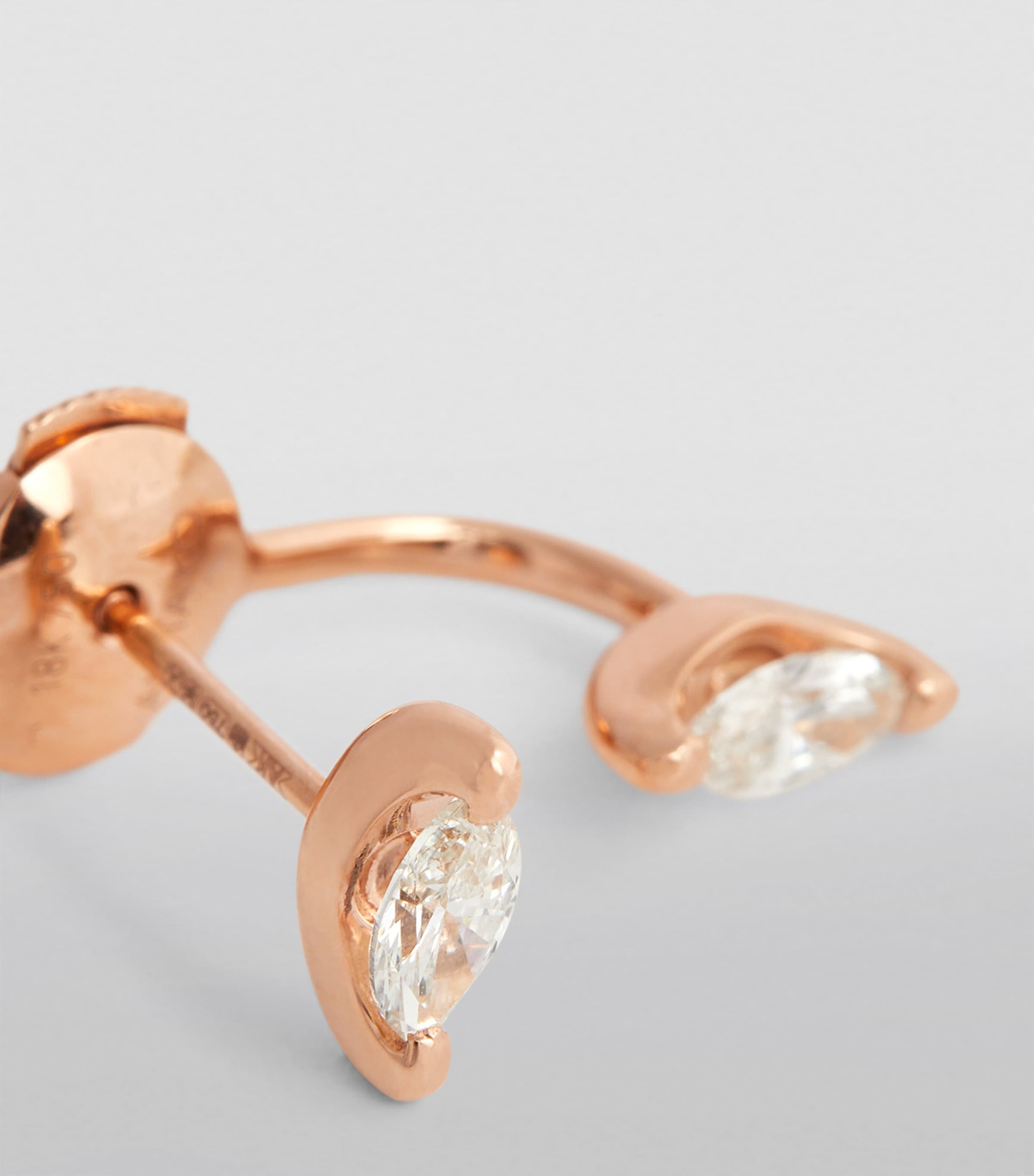 Rose Gold and Marquise Diamond Orbit Single Earring ROSE GOLD Image 6
