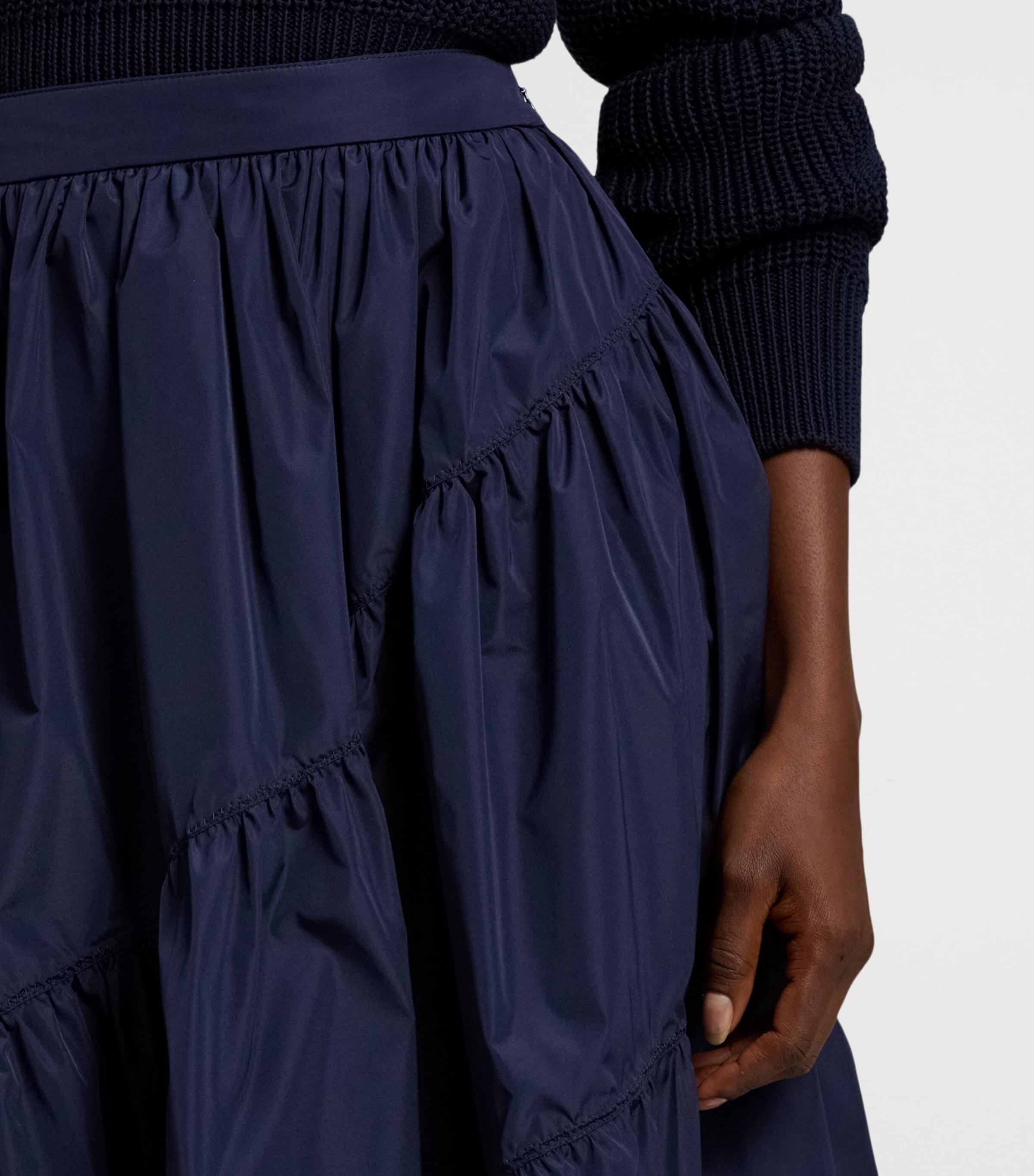 Taffeta Kyle Midi Skirt NAVY-410 Image 10