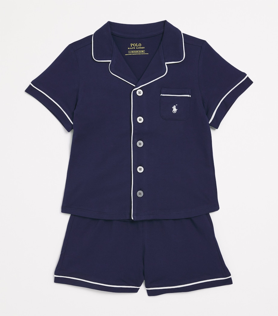 Cotton Polo Pony Pyjama Set (4-7 Years) BCV NEWPORT NAVY Image 3