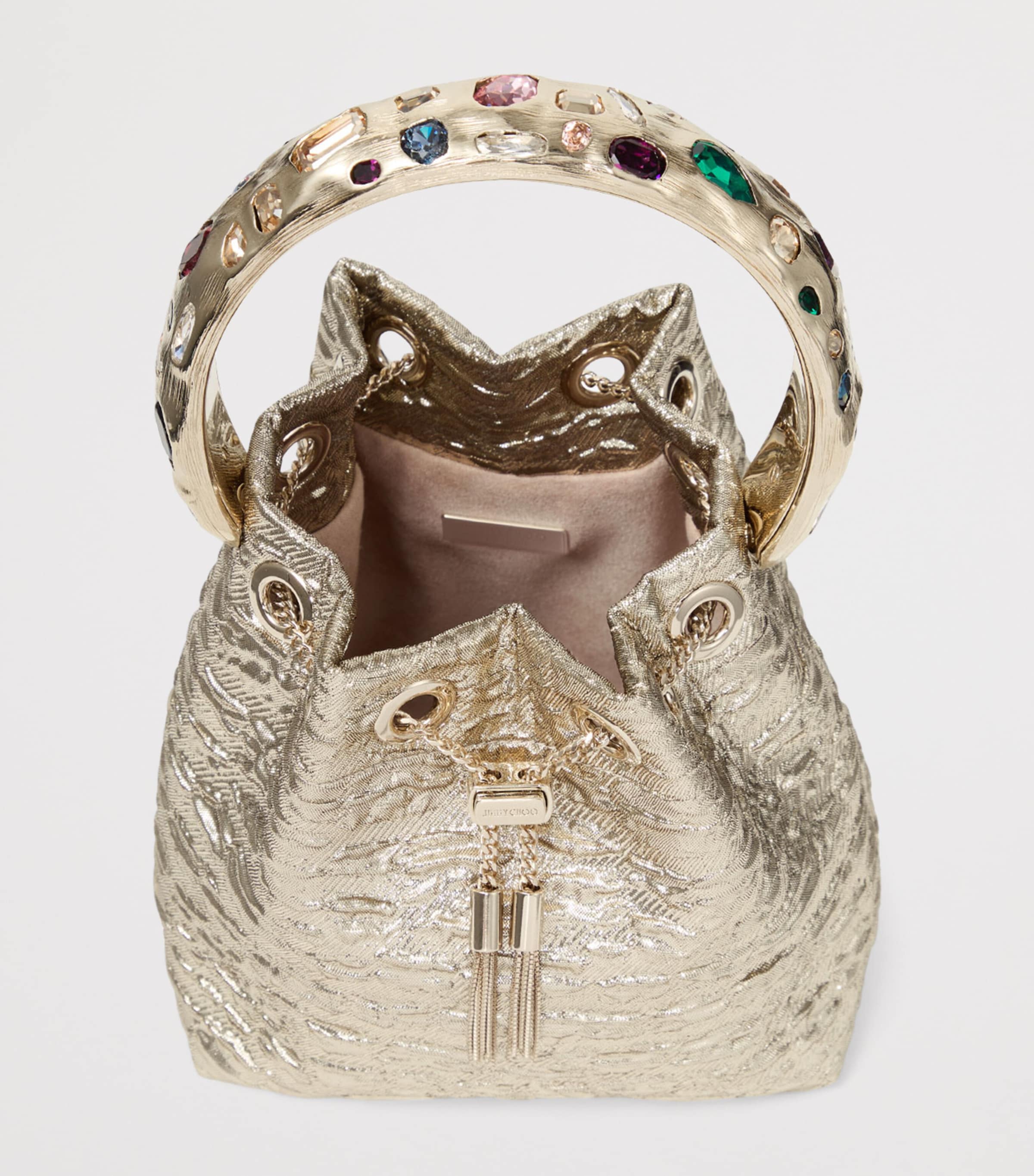 Jimmy Choo Bon Bon Top-Handle Bag Gold/multi/gold Image 4