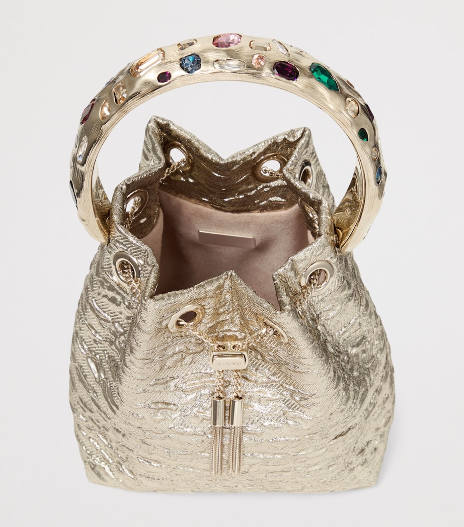 Jimmy Choo Bon Bon Top-Handle Bag Gold/multi/gold Image 4