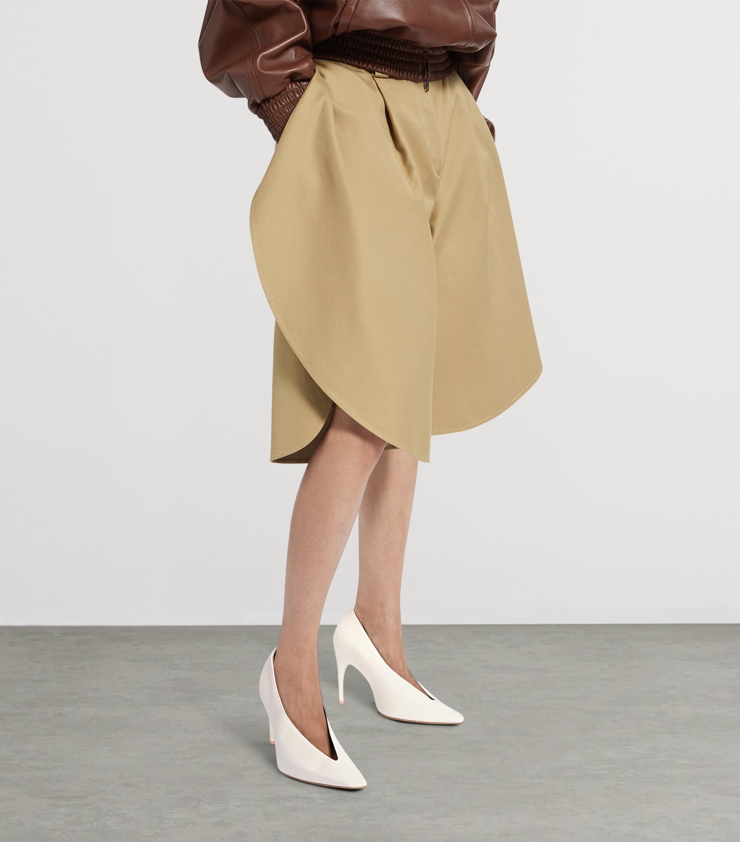 Balenciaga Womens Cotton Tulip Shorts Image 3