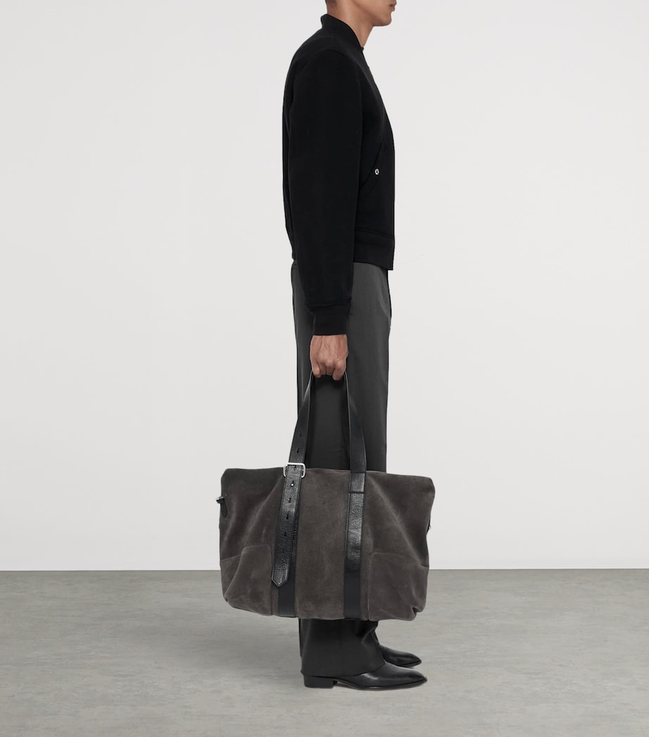 AllSaints Mens Moor Straight Trousers Charcoal Grey Image 6