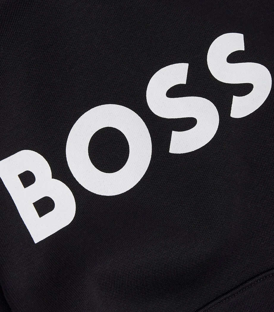 Cotton-Blend Logo Hoodie (4-16 Years) BLACK Image 3