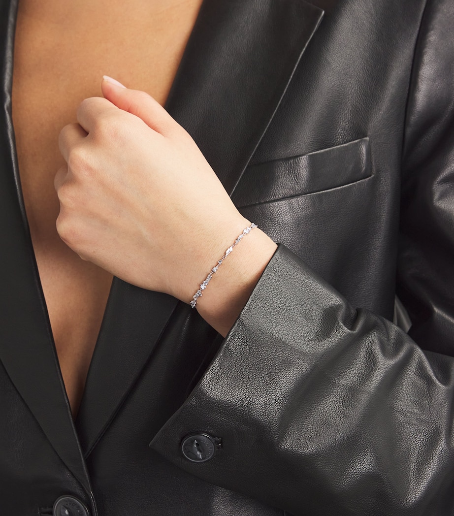 White Gold and Diamond Sparkler Bracelet 18K WG/WD Image 2