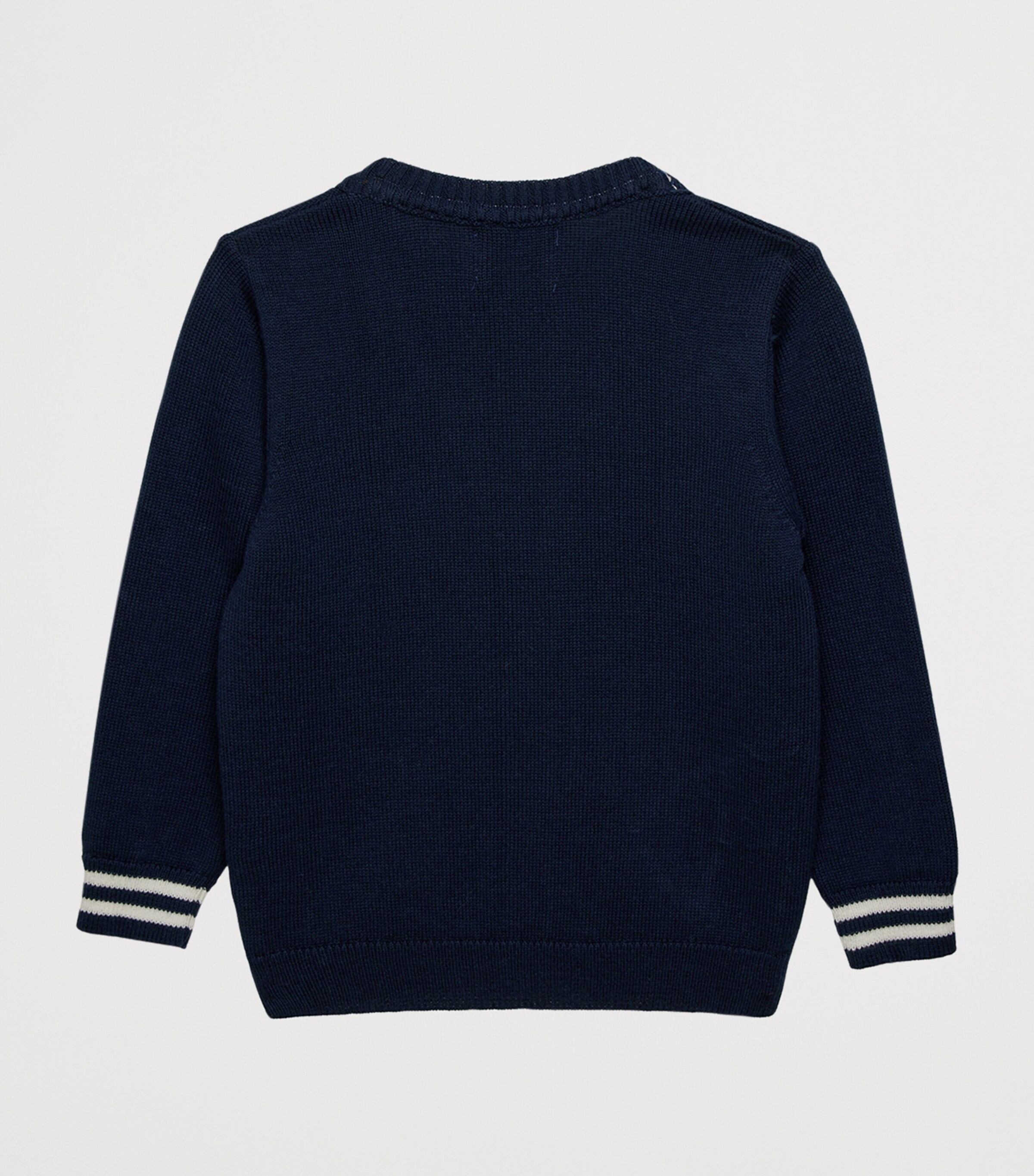 Trotters Anchor Cardigan (3-24 Months) Navy Image 2