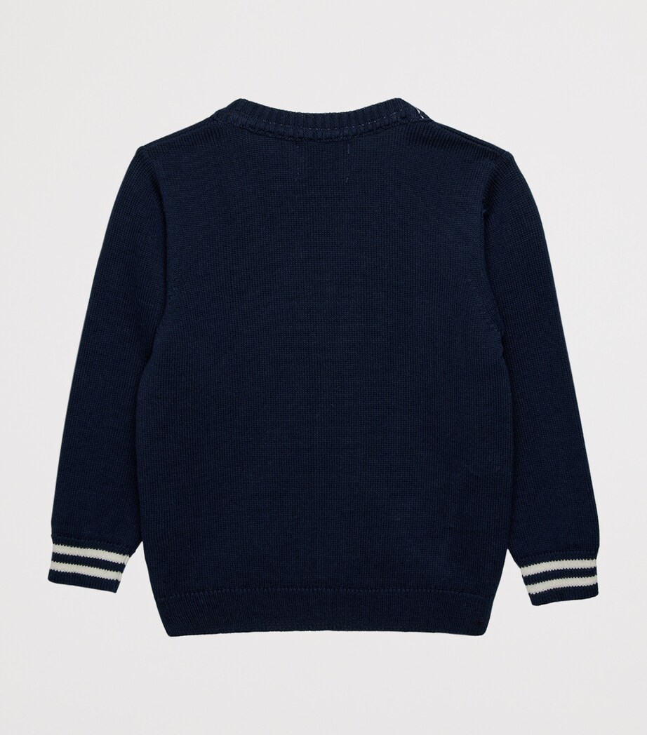 Trotters Anchor Cardigan (3-24 Months) Navy Image 2