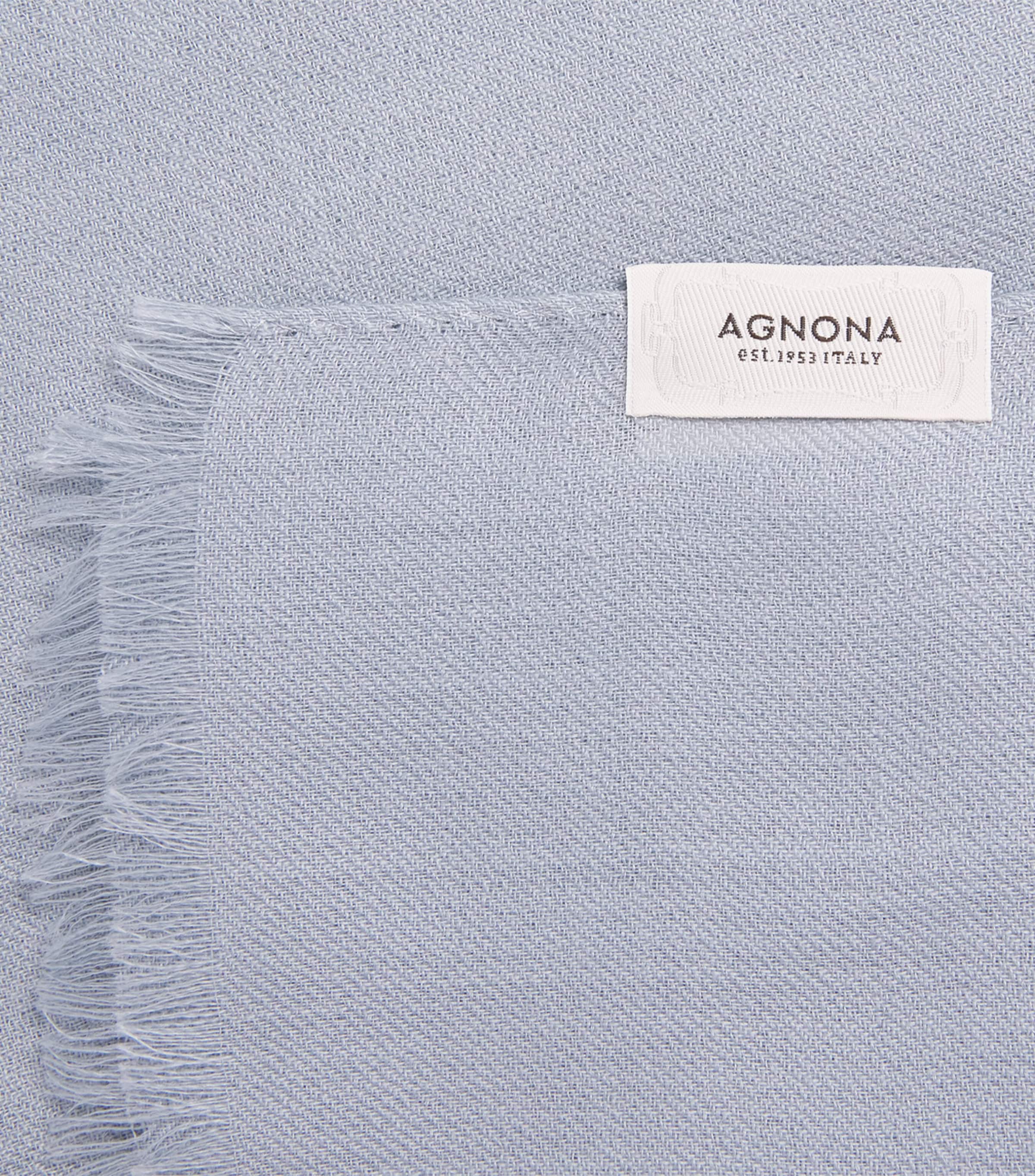 Agnona Cashmere Scarf Blue Powder Image 4