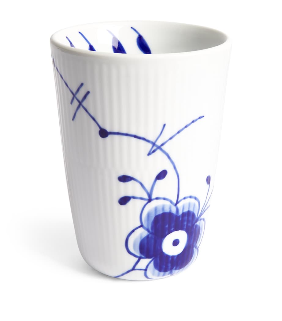 Blue Fluted Mega Thermal Mug (390ml) BLUE Image 1