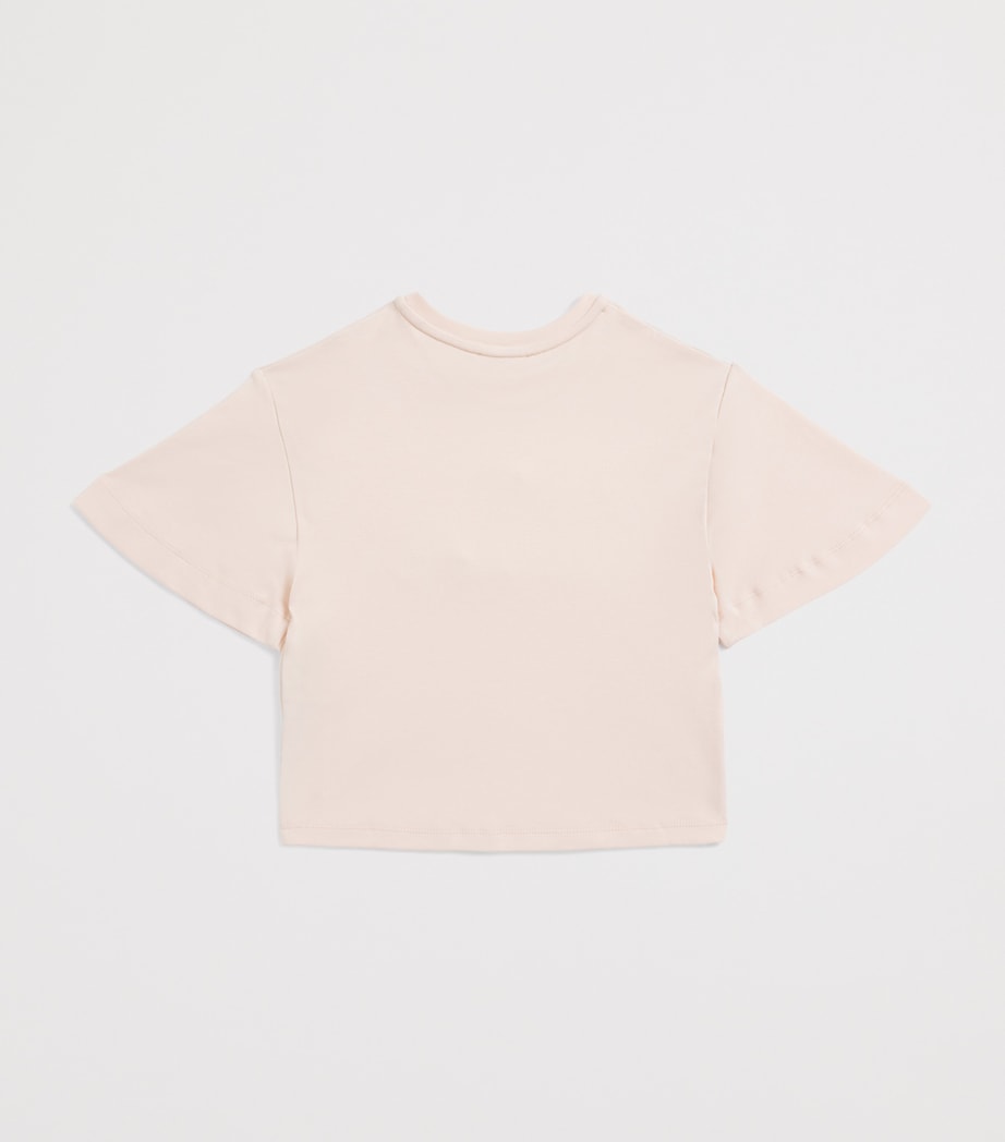 Chloé Kids Logo T-Shirt (2-14 Years) Pink Image 2