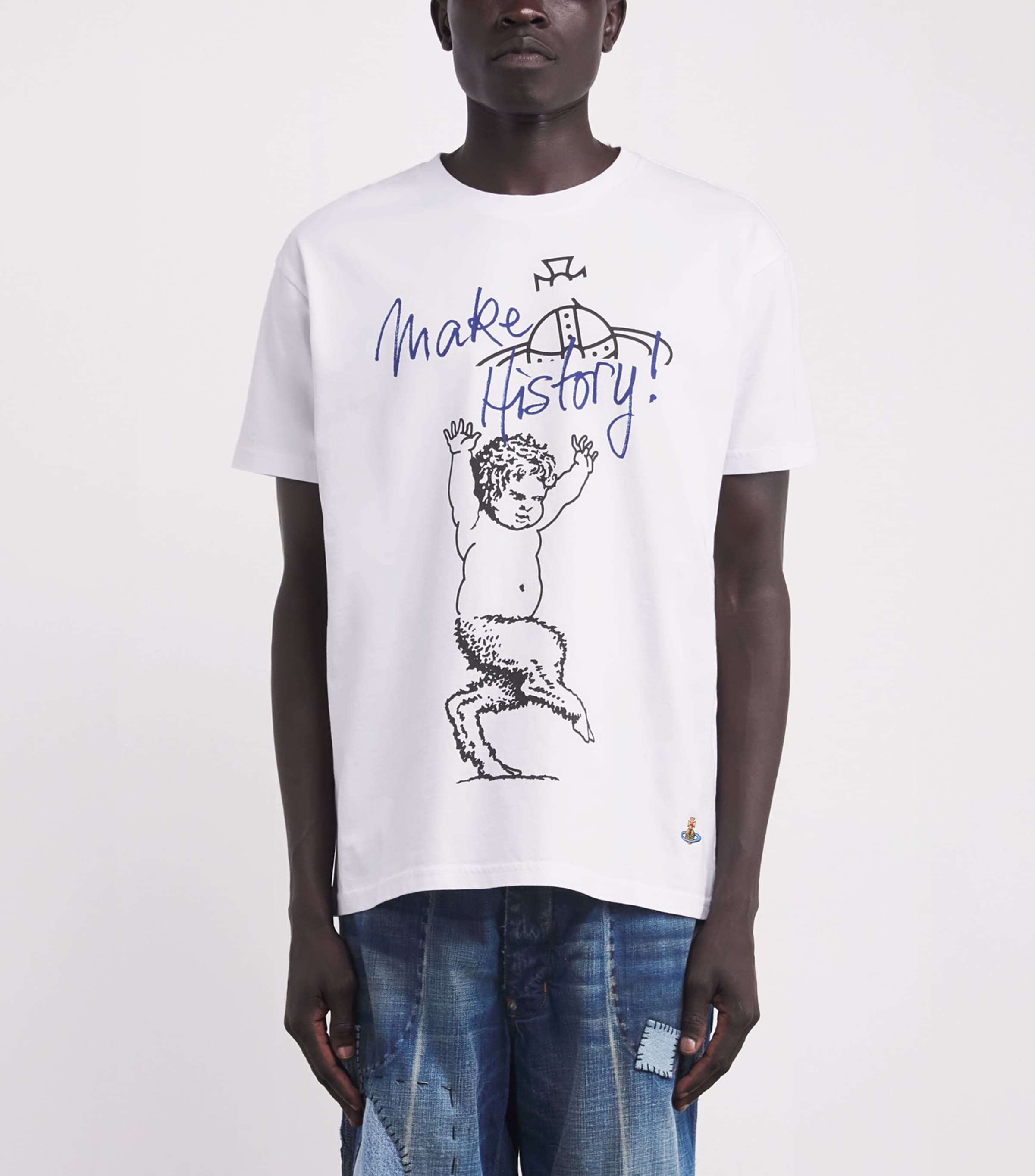 Vivienne Westwood White Cotton Make History T-Shirt | Harrods KW