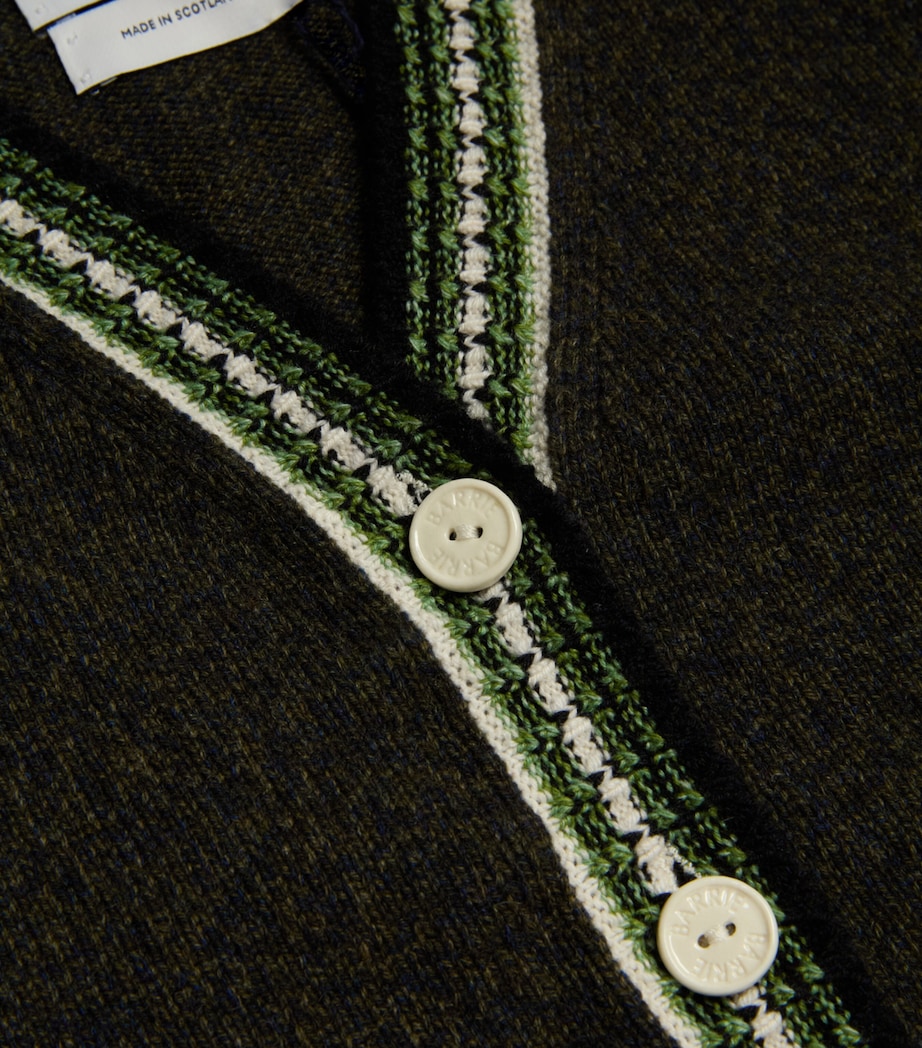 Cashmere Stripe-Detail Trousers 222 STRIPES GREY Image 2