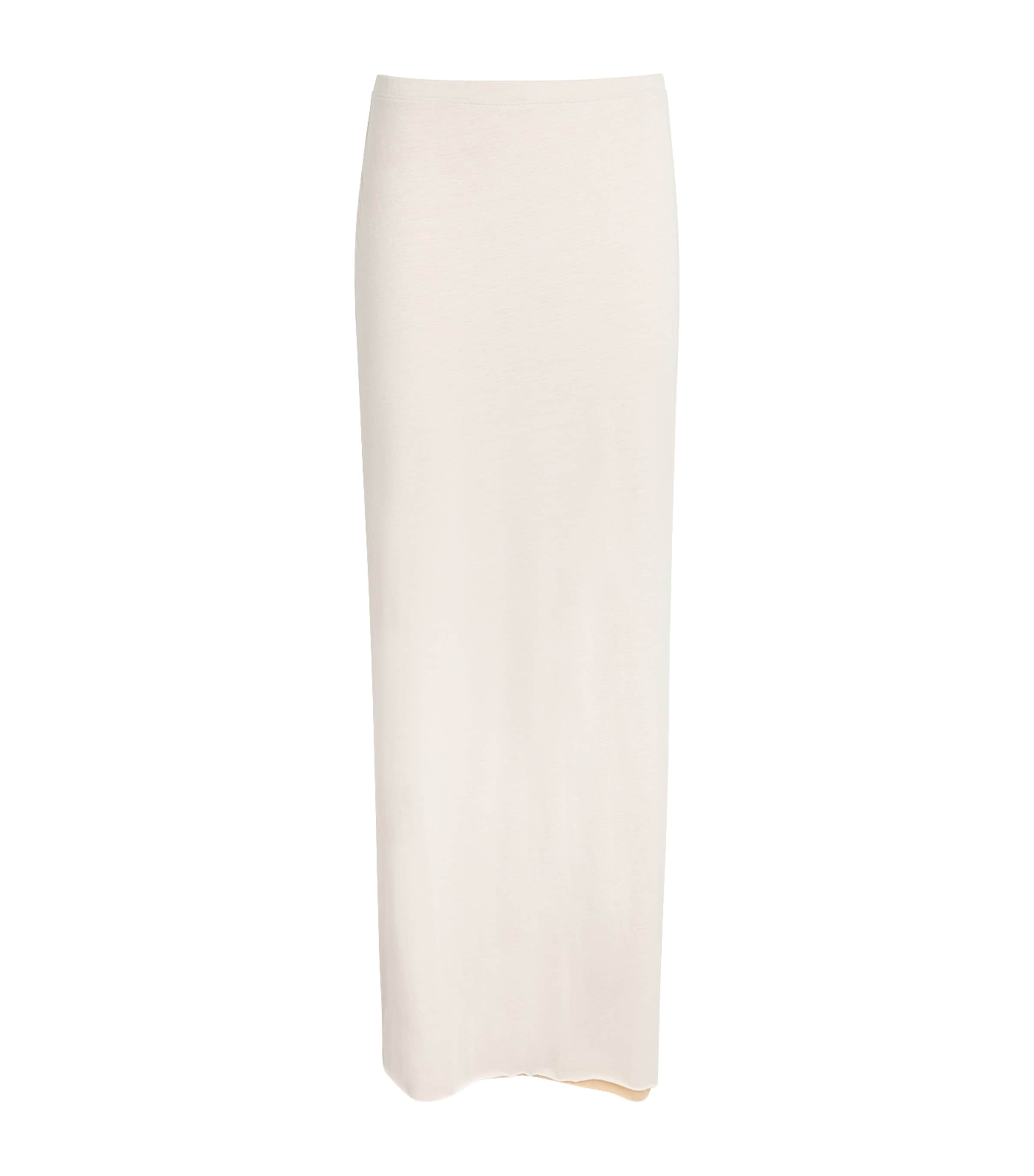 Shop Skin Pima Cotton Layered Maxi Skirt In White