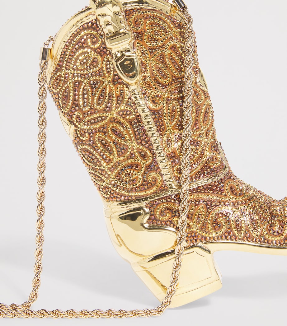 Crystal Cowboy Boot Austin Clutch Bag CBRMT BROWN MULTI Image 6